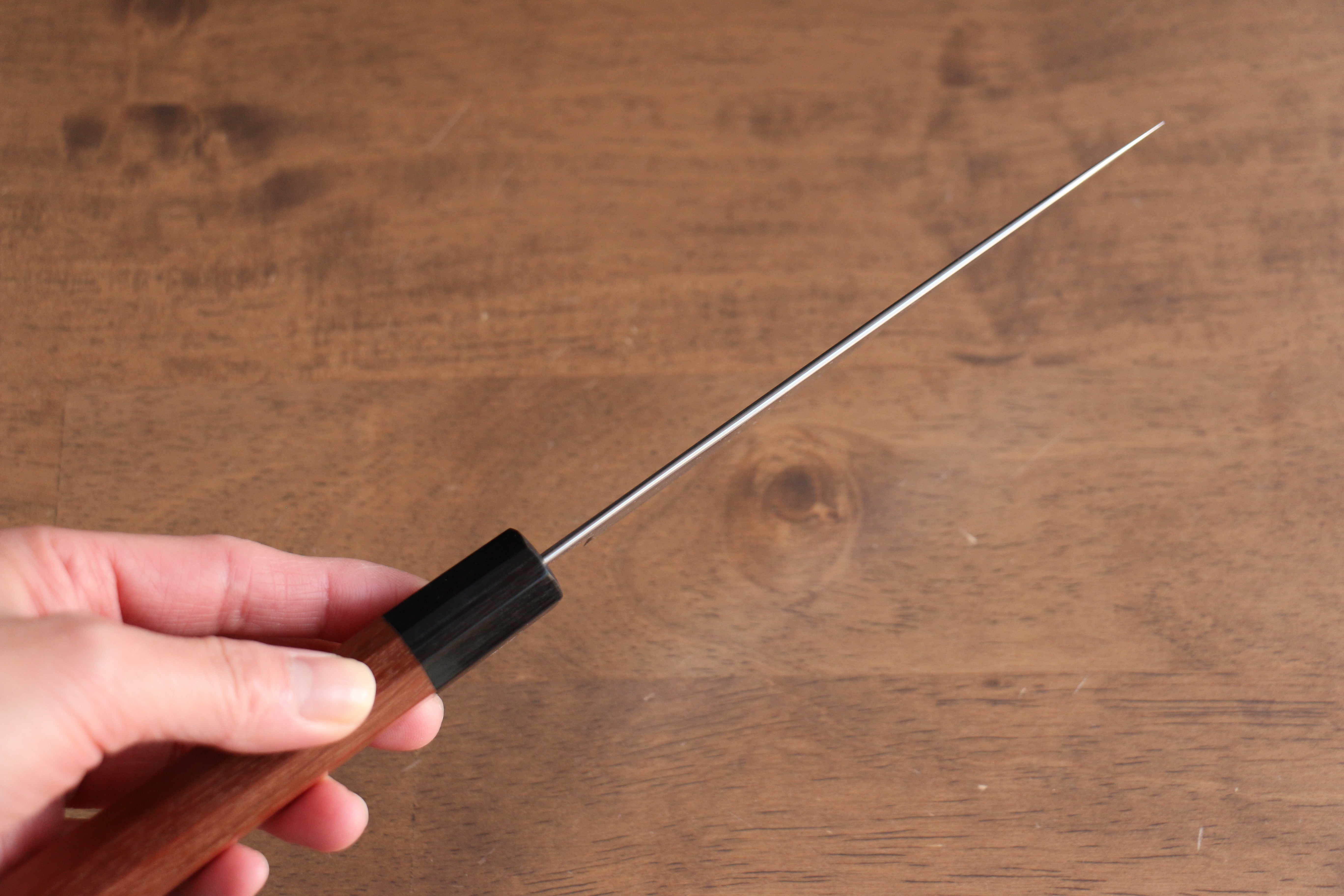 Shibata Takayuki Koutetsu Blue Super Petty-Utility 135mm Jarrah Handle - Japanny - Best Japanese Knife