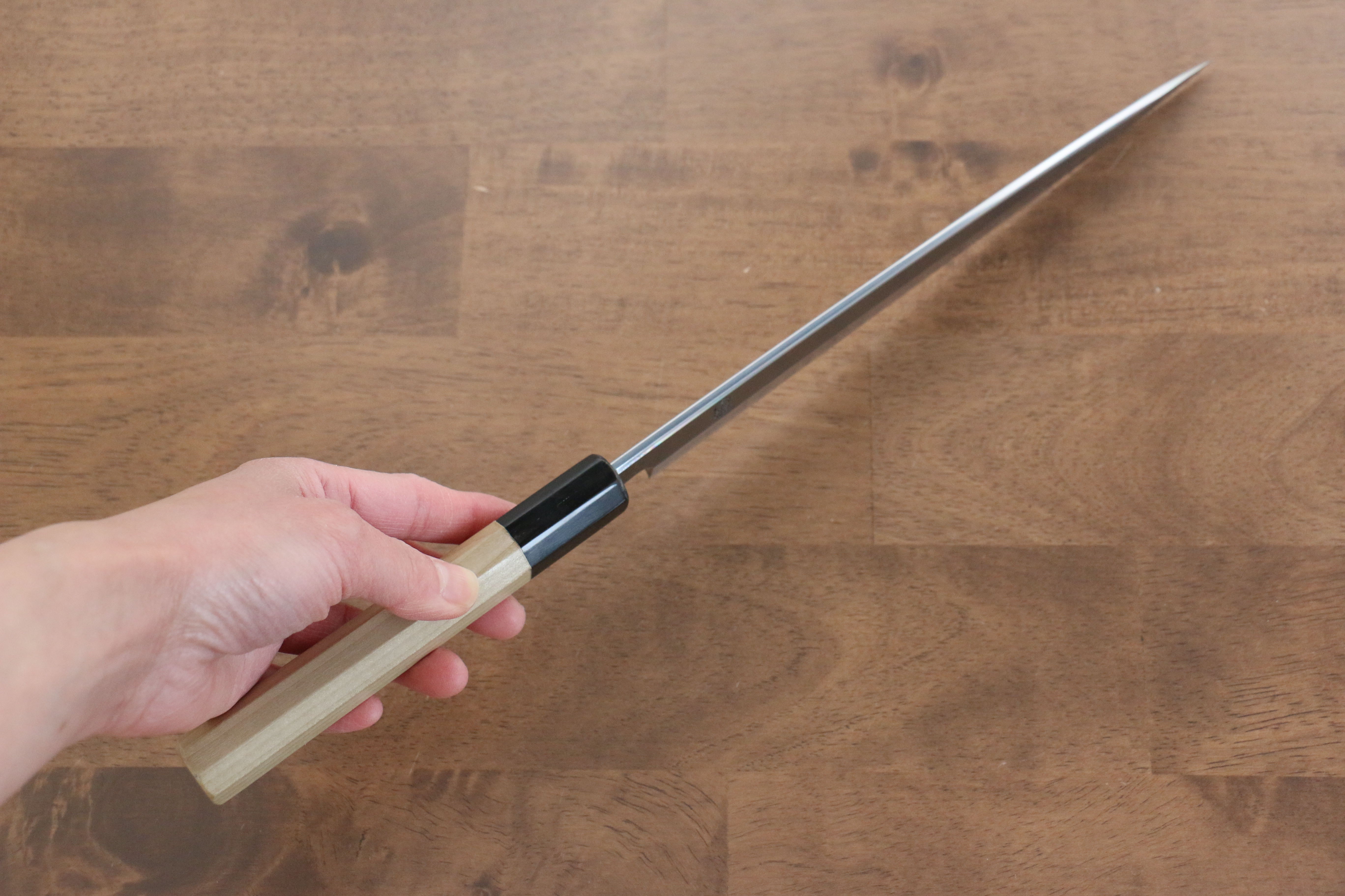 Kikuzuki White Steel No.2 Kasumitogi Yanagiba 240mm Magnolia Handle - Japanny - Best Japanese Knife