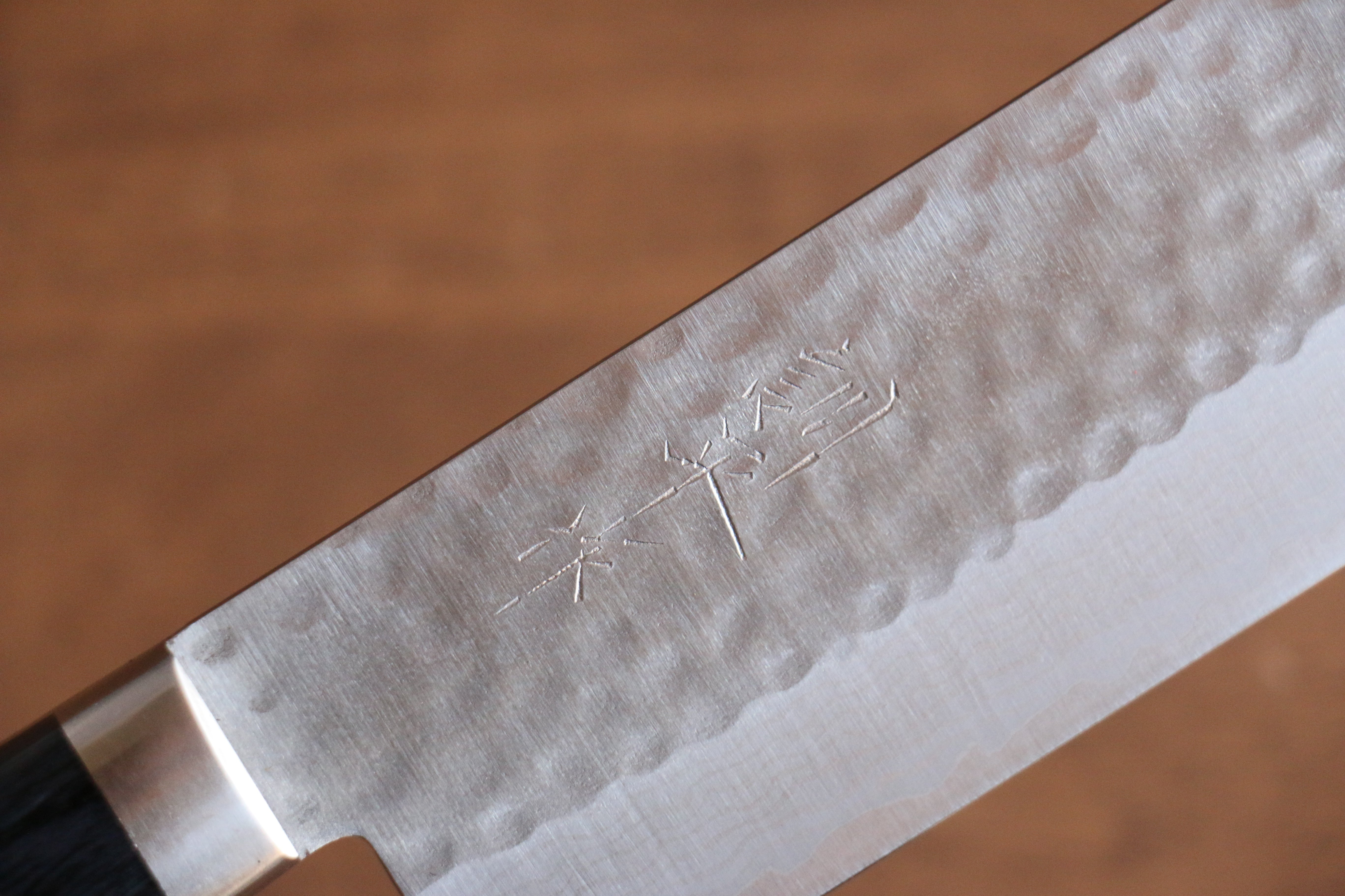 Kunihira Kokuryu VG10 Hammered Damascus Usuba 165mm Navy blue Pakka wood Handle - Japanny - Best Japanese Knife