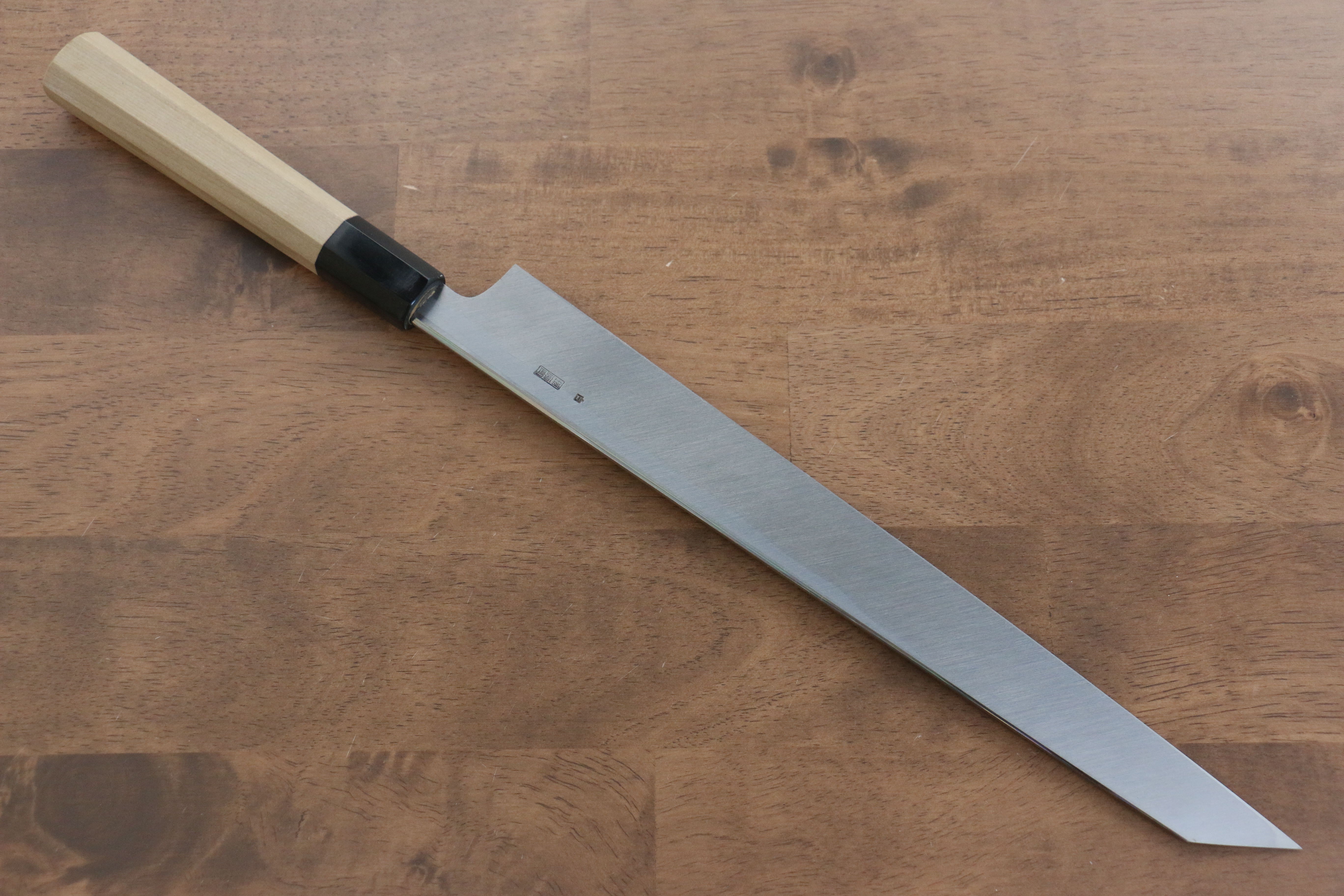 Kikuzuki White Steel No.2 Kasumitogi Kiritsuke Yanagiba 300mm Magnolia Handle - Japanny - Best Japanese Knife