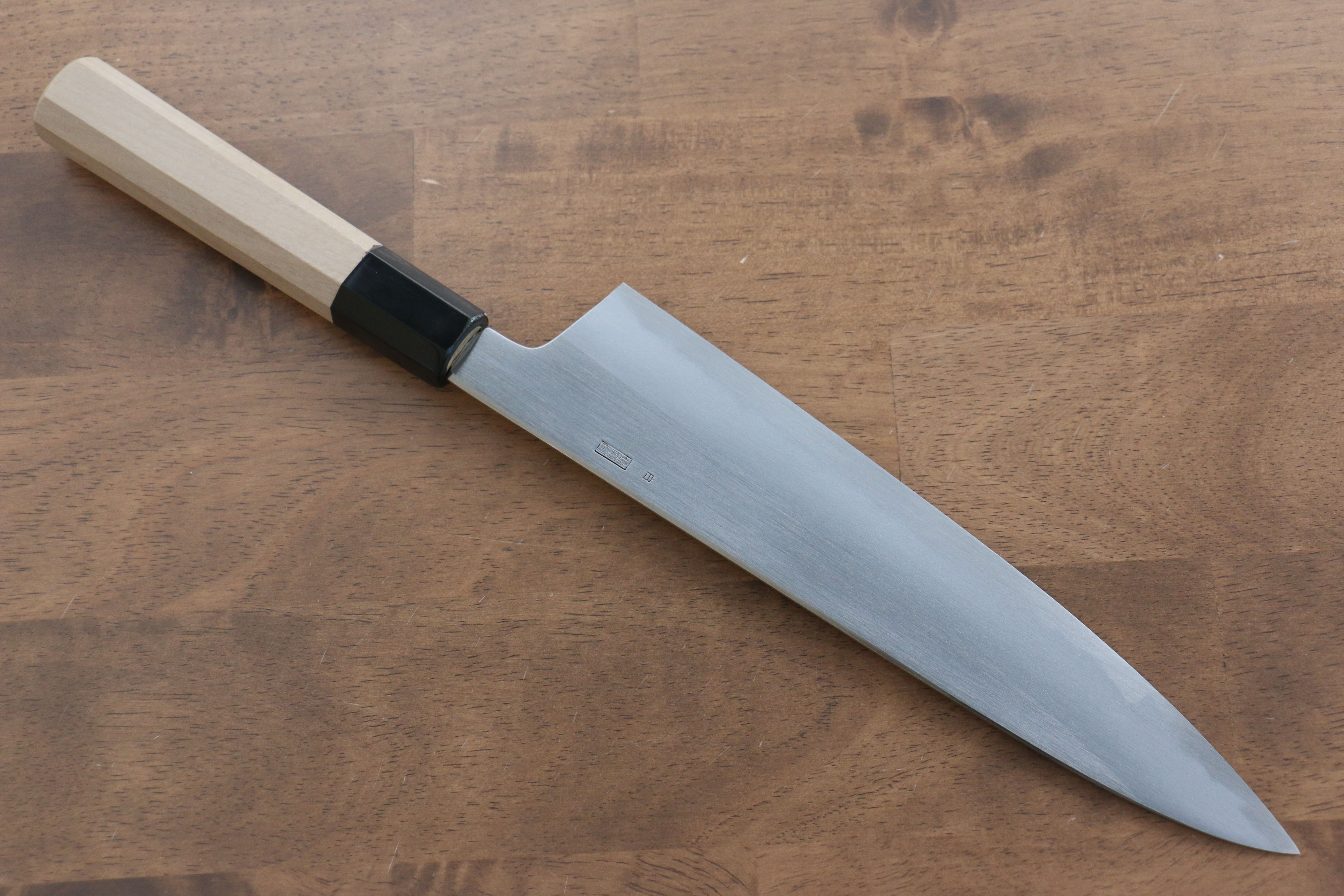 Kikuzuki White Steel No.2 Kasumitogi Gyuto 240mm Magnolia Handle - Japanny - Best Japanese Knife