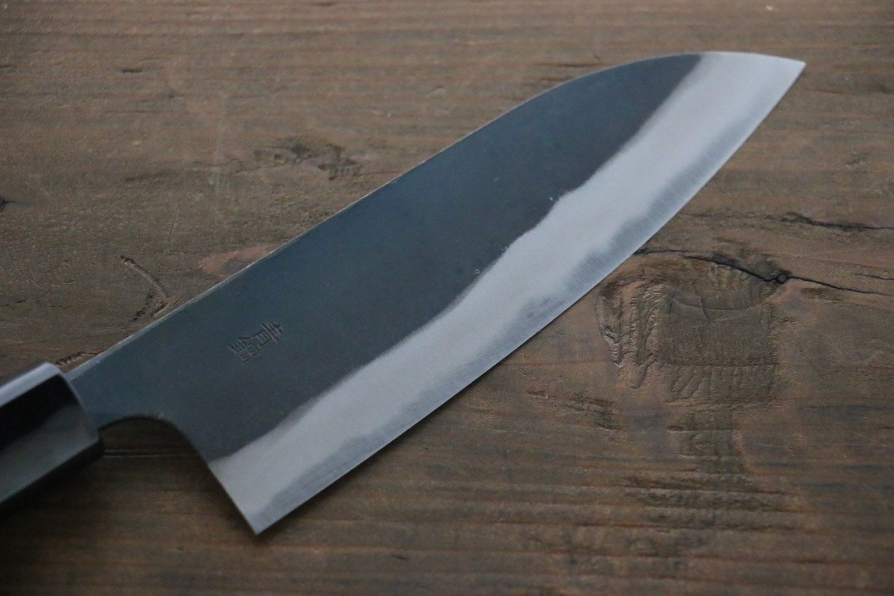Nao Yamamoto Blue Steel No.2 Kurouchi Small Santoku 150mm - Japanny - Best Japanese Knife