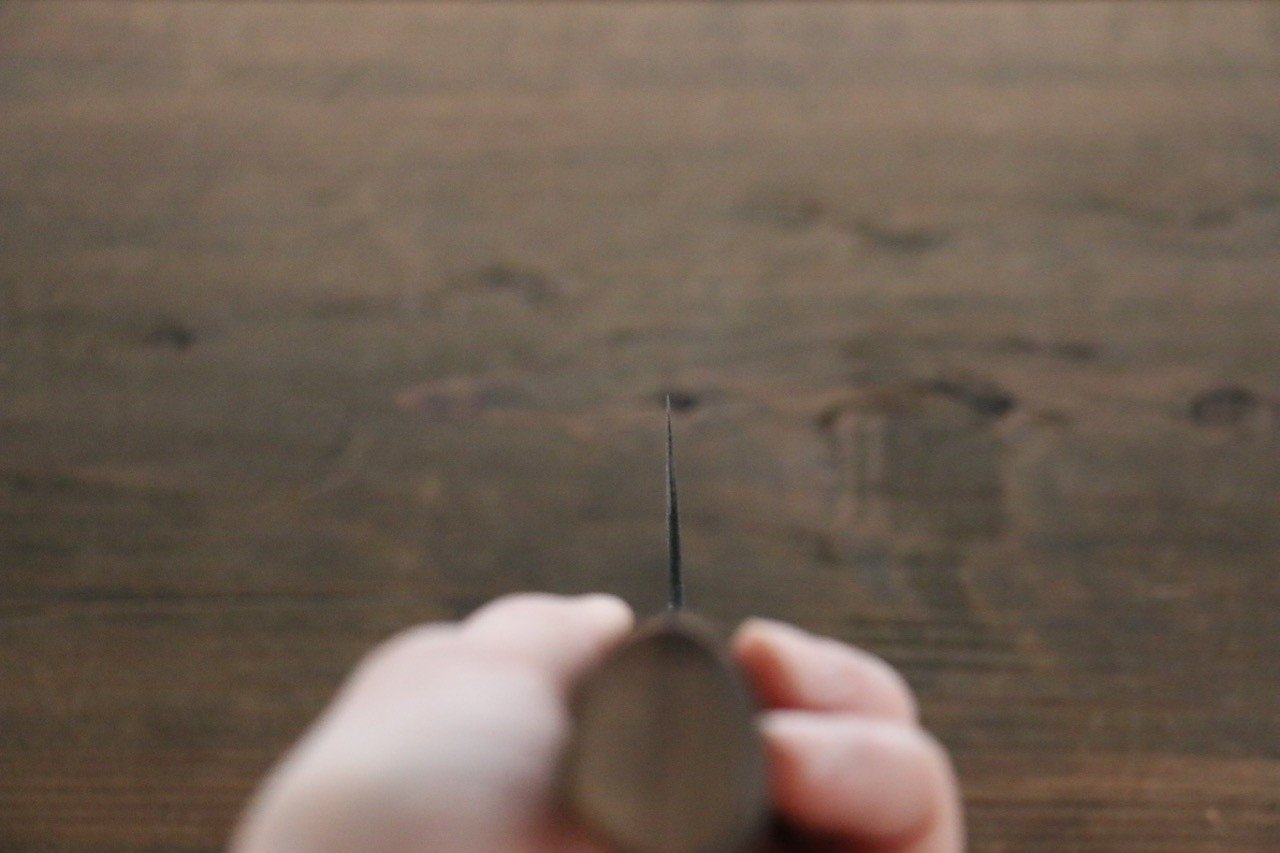 Nao Yamamoto Blue Steel No.2 Kurouchi Small Santoku 150mm - Japanny - Best Japanese Knife