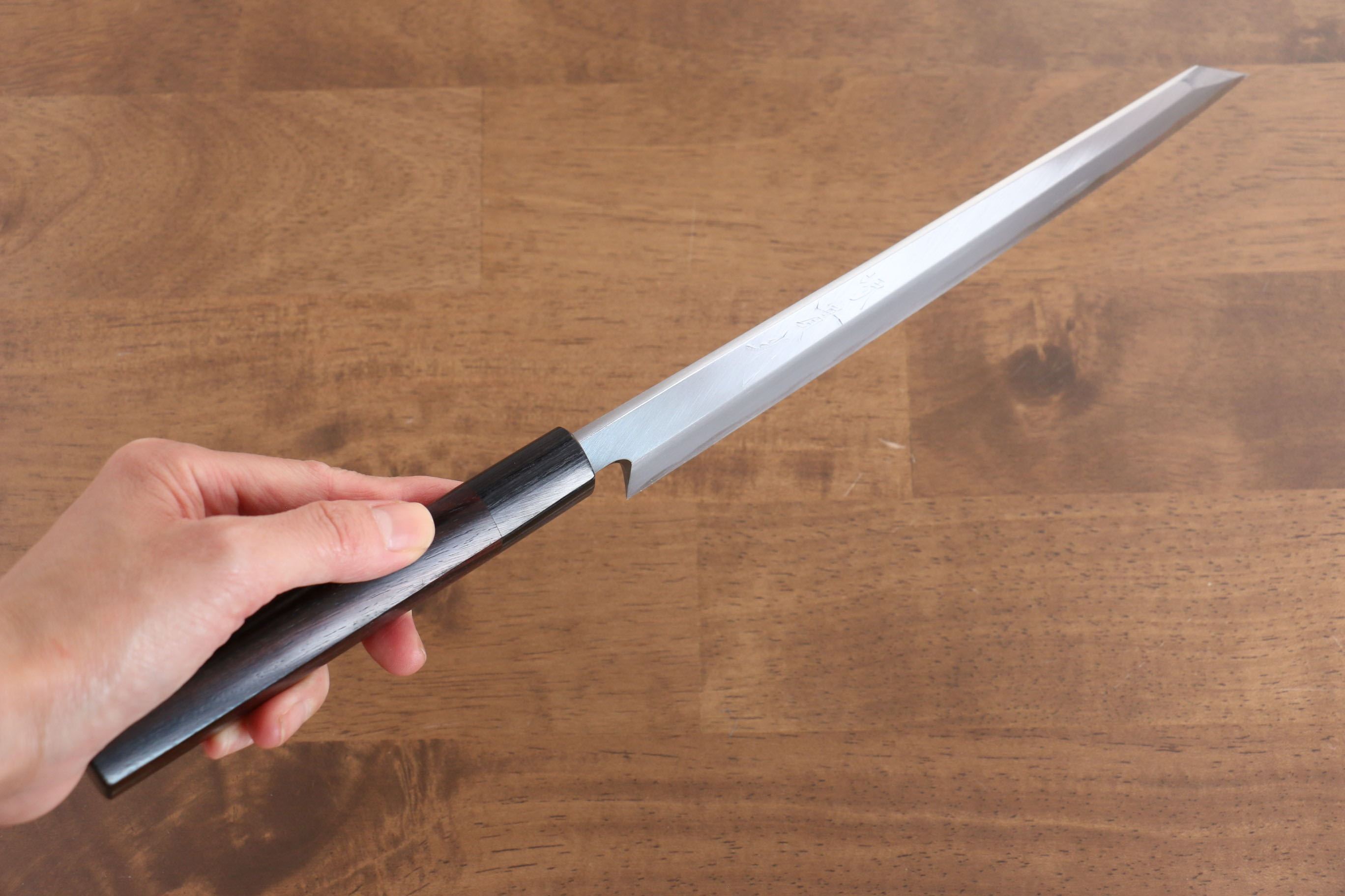 Jikko White Steel No.2 Kiritsuke Yanagiba 240mm Shitan Handle - Japanny - Best Japanese Knife