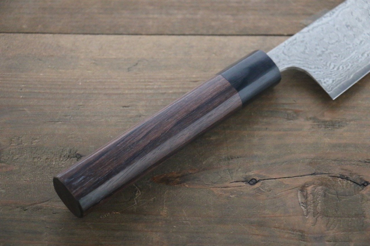 Nao Yamamoto VG10 Black Damascus Gyuto 210mm Shitan Handle - Japanny - Best Japanese Knife