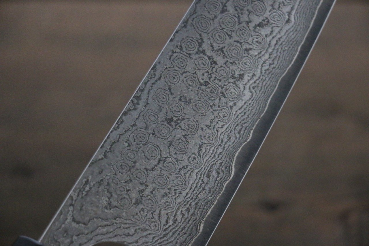 Nao Yamamoto VG10 Black Damascus Gyuto 210mm Shitan Handle - Japanny - Best Japanese Knife