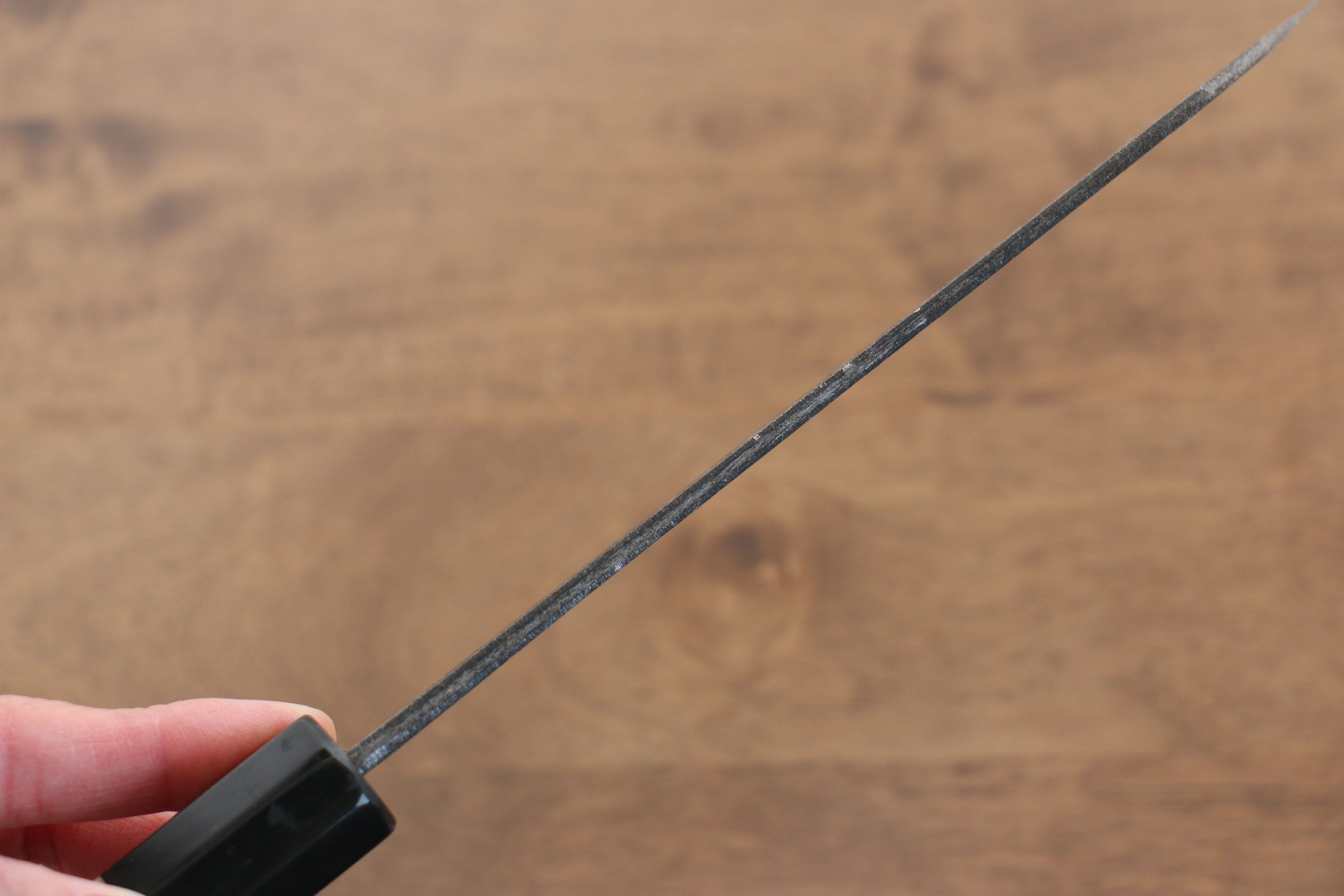 Kikuzuki White Steel No.2 Black Finished Kiritsuke Santoku 180mm Magnolia Handle - Japanny - Best Japanese Knife