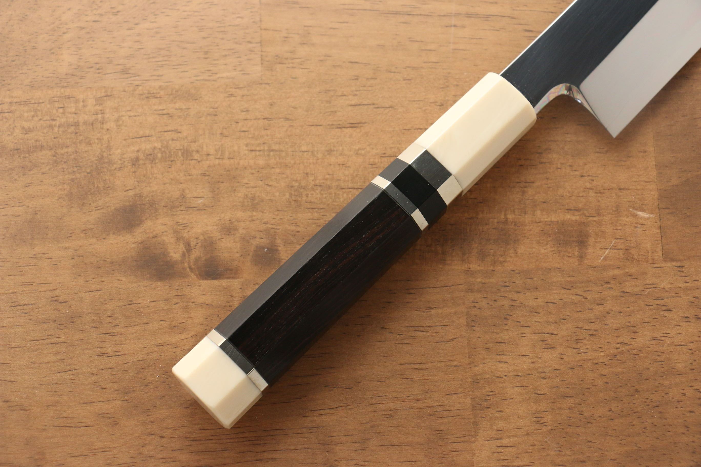Jikko Silver Steel No.3 Sakimaru Yanagiba 270mm Ebony with Ring Handle - Japanny - Best Japanese Knife