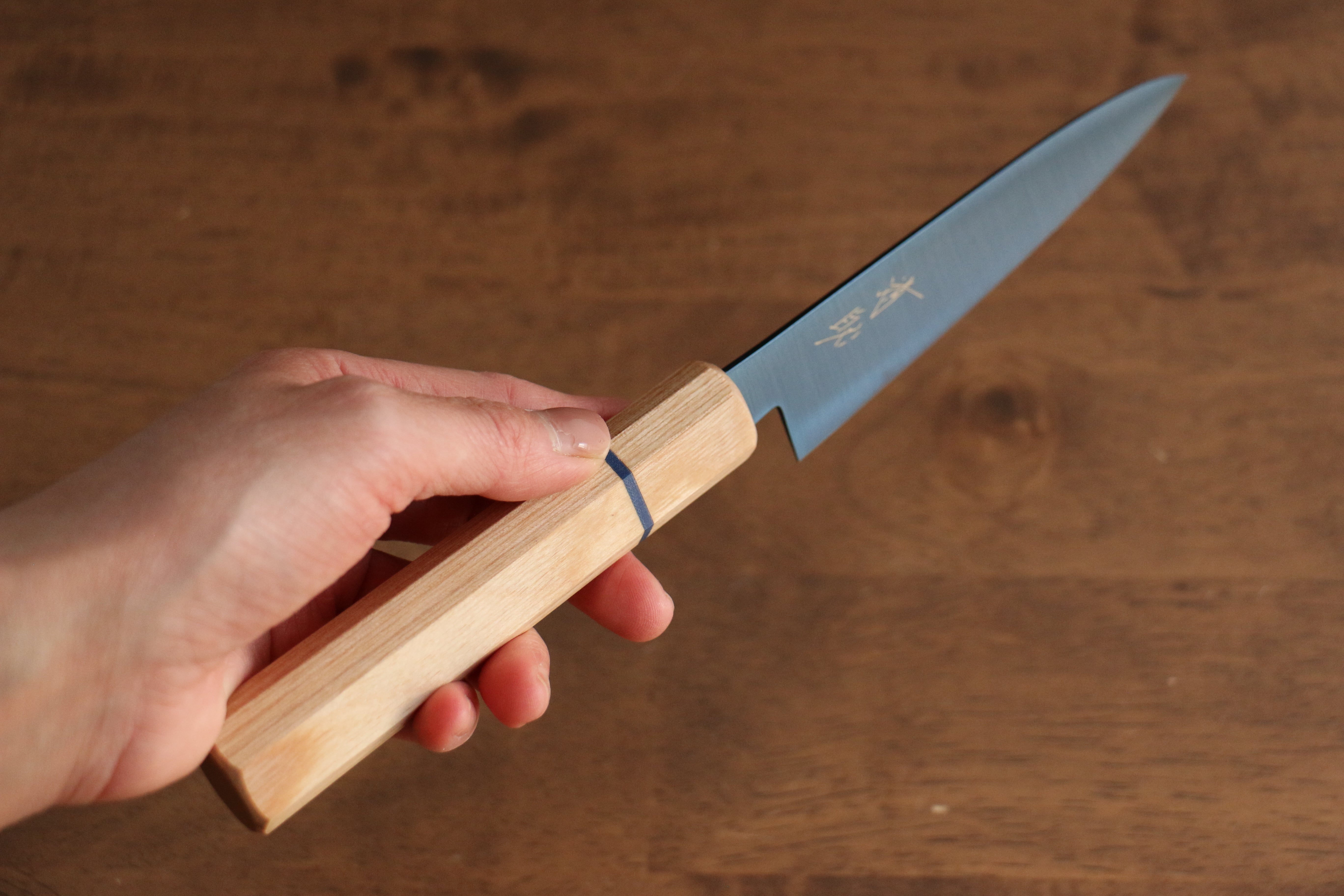 Seisuke SK-85 Ion plating Petty-Utility 120mm White wood Handle - Japanny - Best Japanese Knife