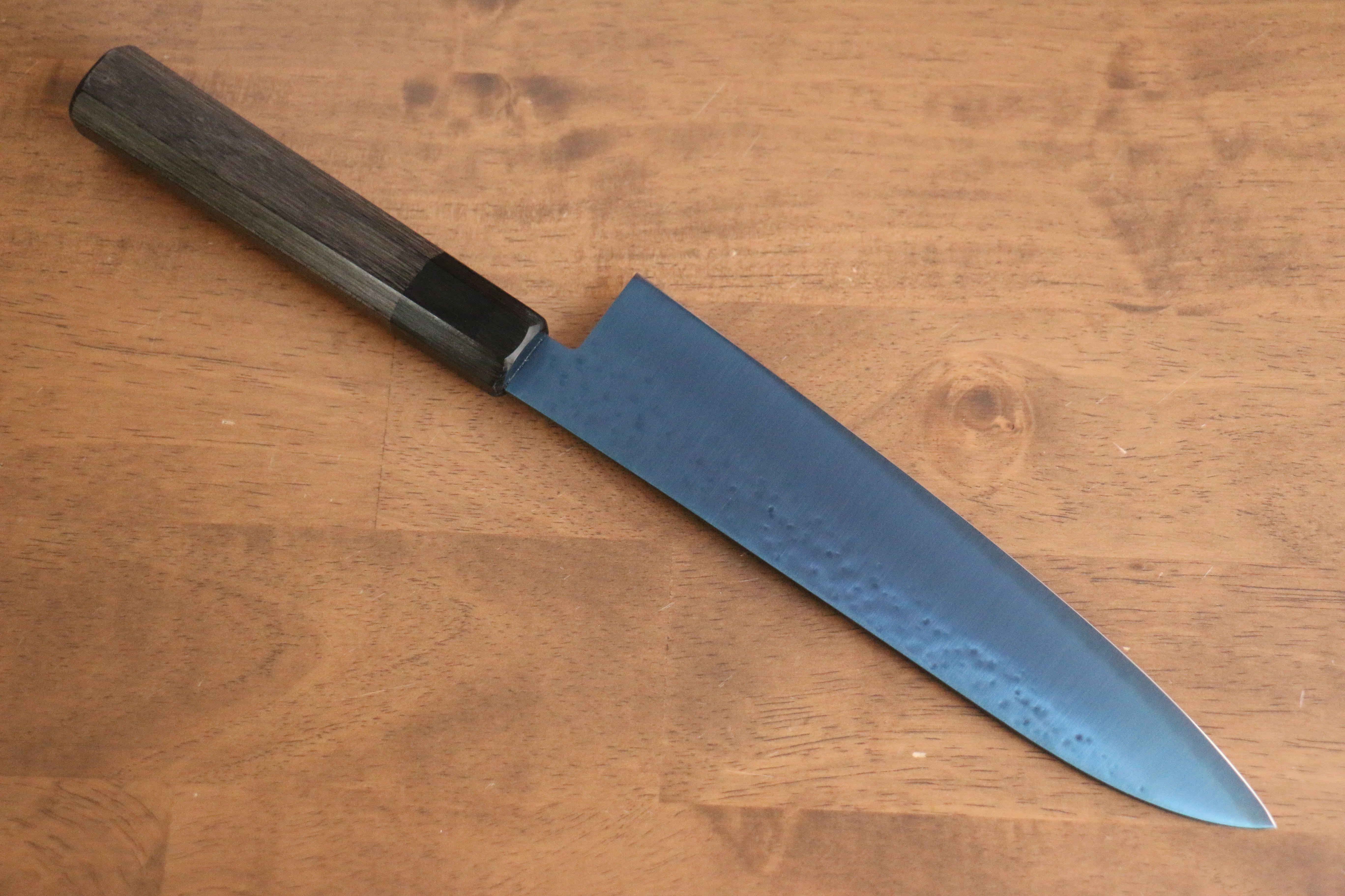 Seisuke SK-85 Ion plating Hammered Gyuto 210mm Gray Pakka wood Handle - Japanny - Best Japanese Knife