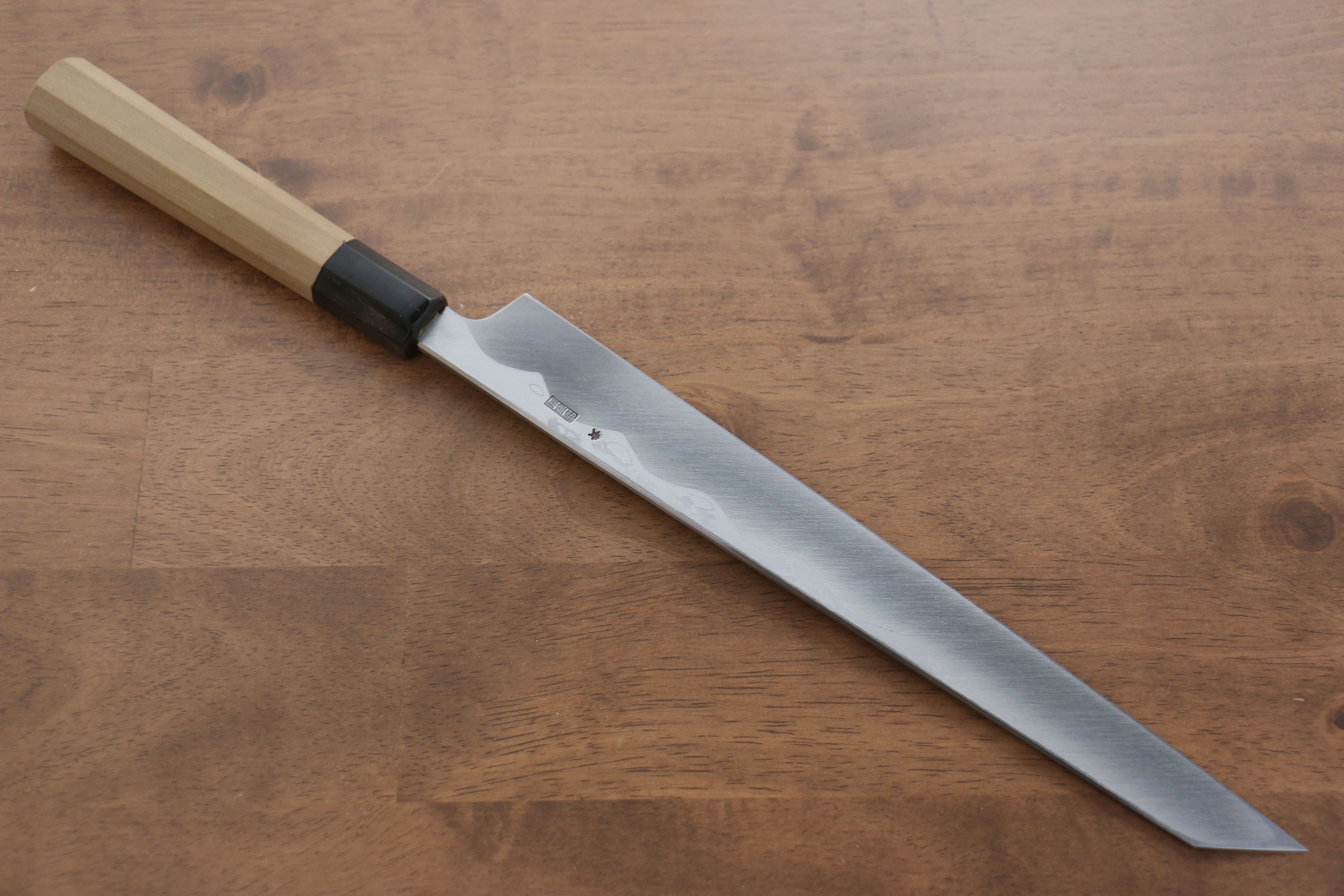 Kikuzuki Blue Steel No.1 Damascus Kiritsuke Yanagiba 270mm Magnolia Handle - Japanny - Best Japanese Knife