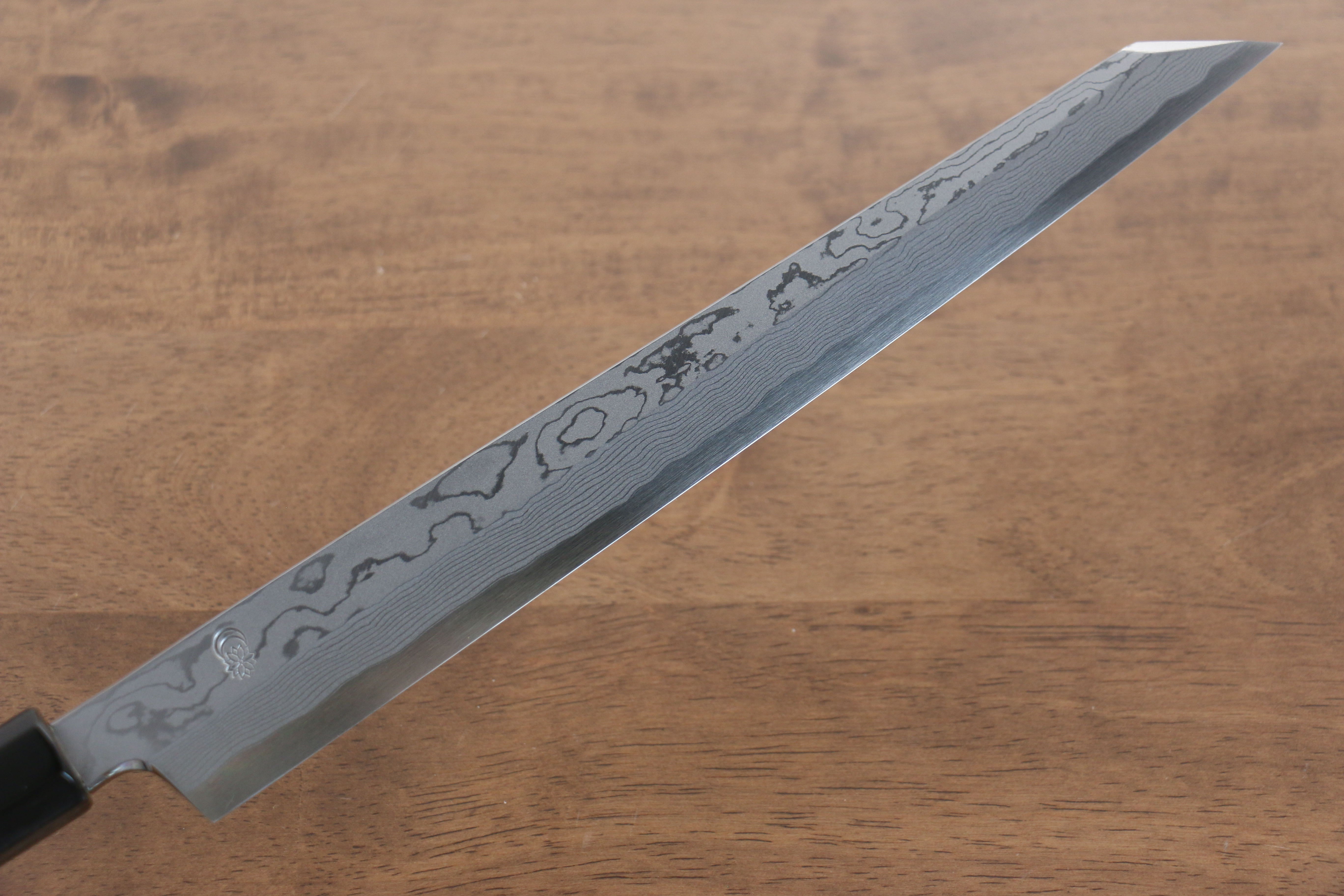 Kikuzuki Blue Steel No.1 Damascus Kiritsuke Yanagiba 270mm Magnolia Handle - Japanny - Best Japanese Knife