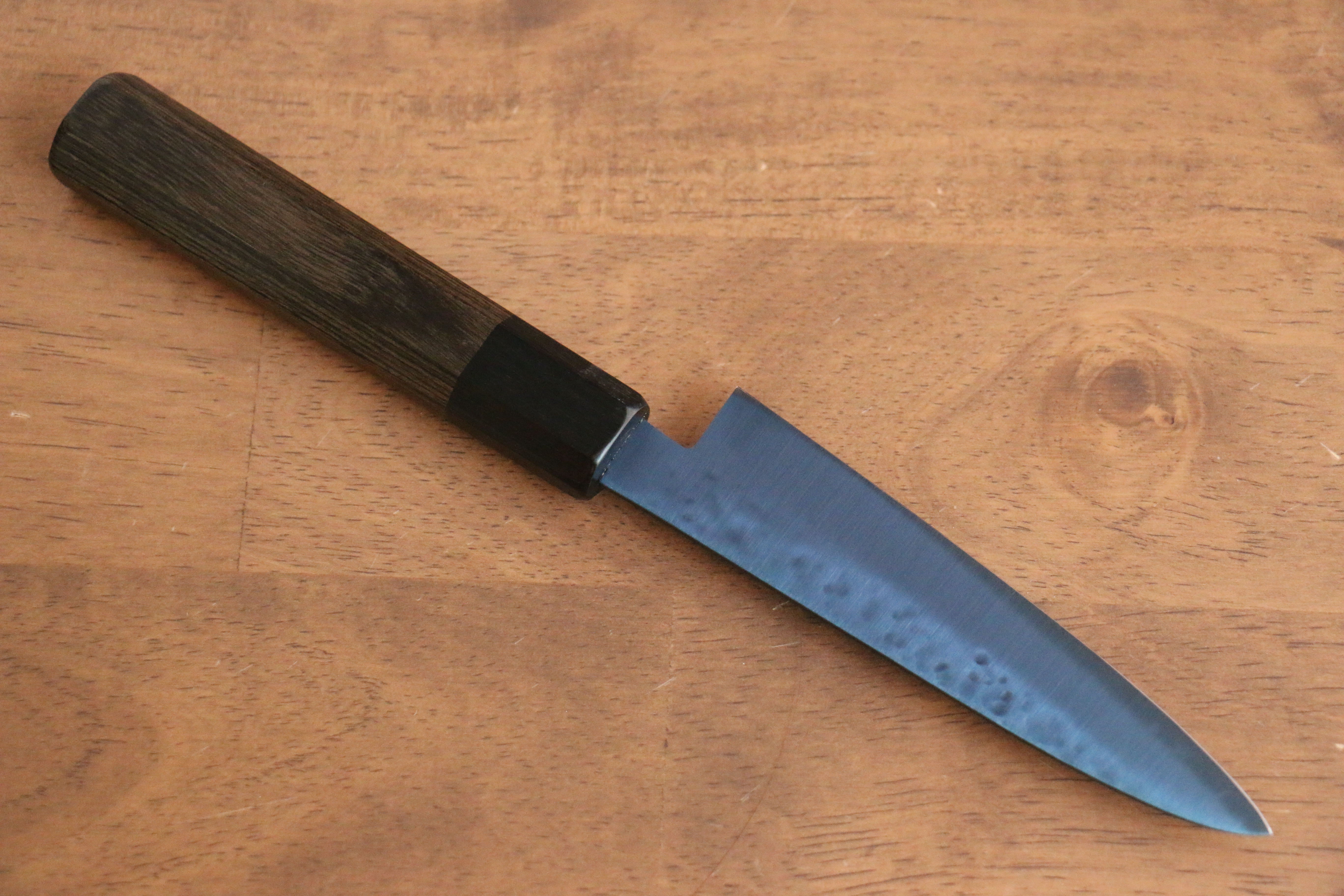 Seisuke SK-85 Ion plating Hammered Petty-Utility 120mm Gray Pakka wood Handle - Japanny - Best Japanese Knife