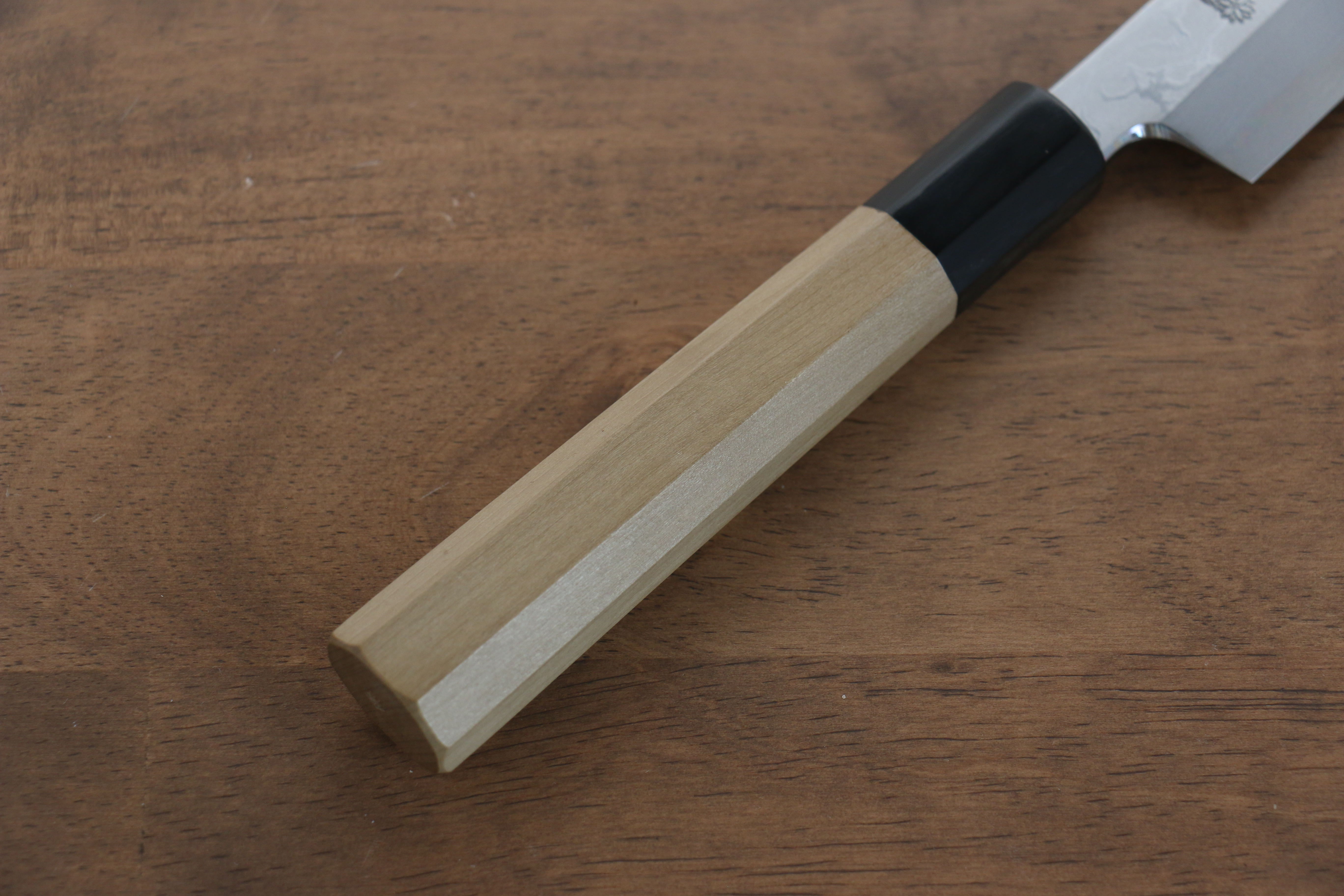 Kikuzuki Blue Steel No.1 Damascus Kiritsuke Yanagiba 270mm Magnolia Handle - Japanny - Best Japanese Knife