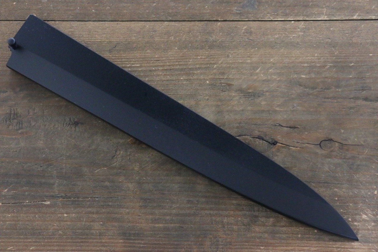 Black Saya Sheath for Yanagiba Sashimi Knife with Plywood Pin-240mm - Japanny - Best Japanese Knife