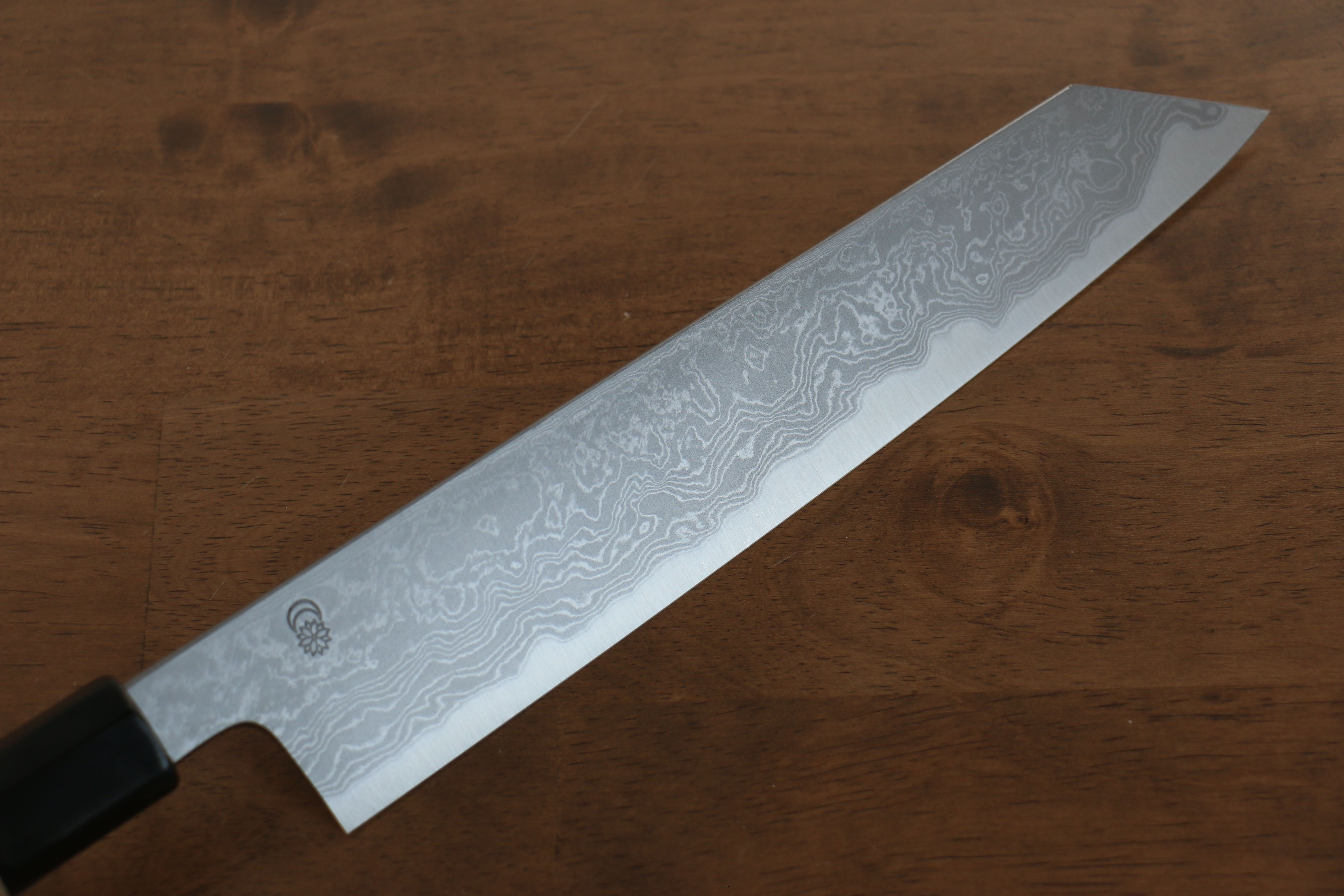 Kikuzuki Blue Steel No.1 Damascus Kiritsuke Gyuto 240mm Magnolia Handle - Japanny - Best Japanese Knife