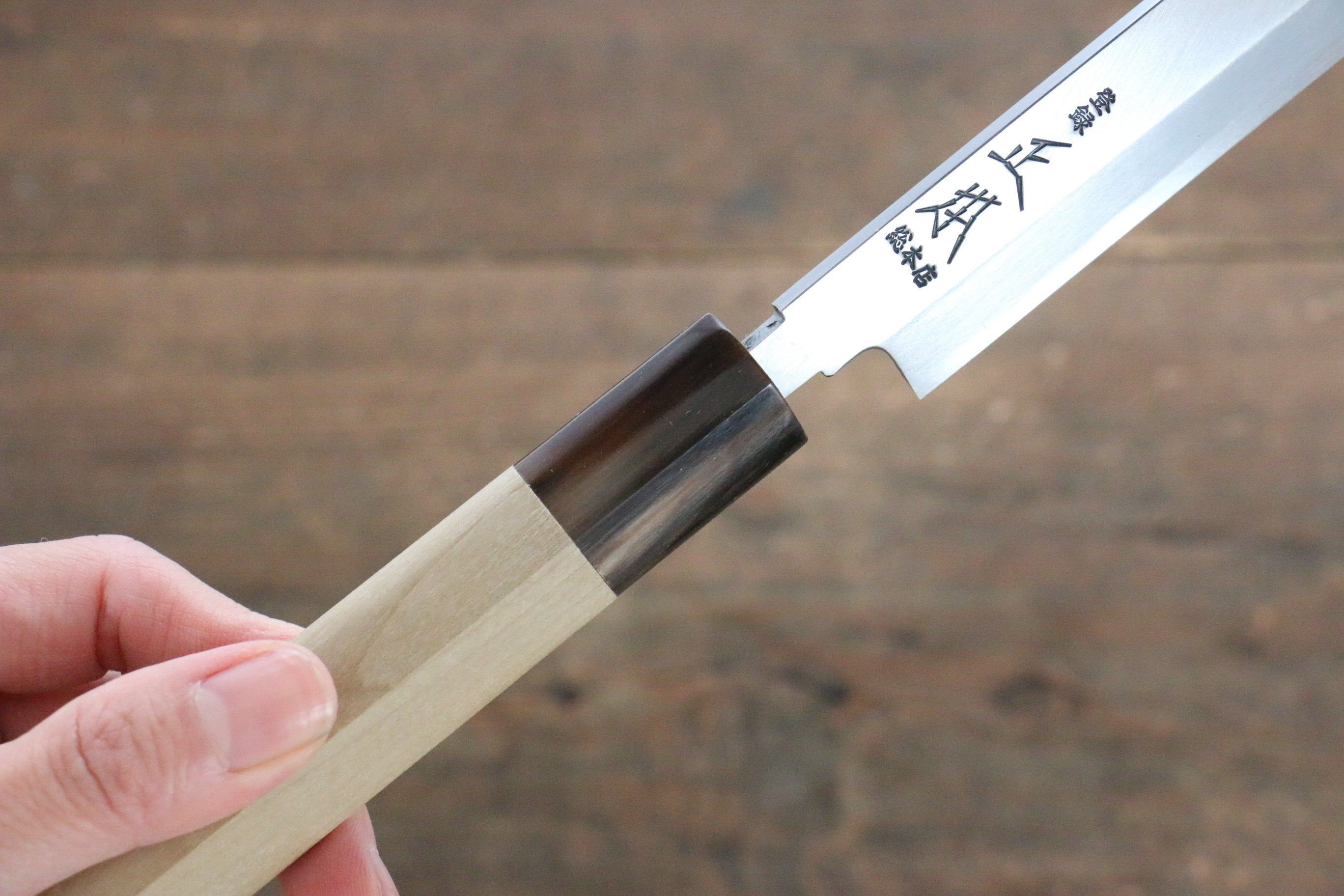 Masamoto Hongasumi White Steel No.2 Deba Magnolia Handle - Japanny - Best Japanese Knife