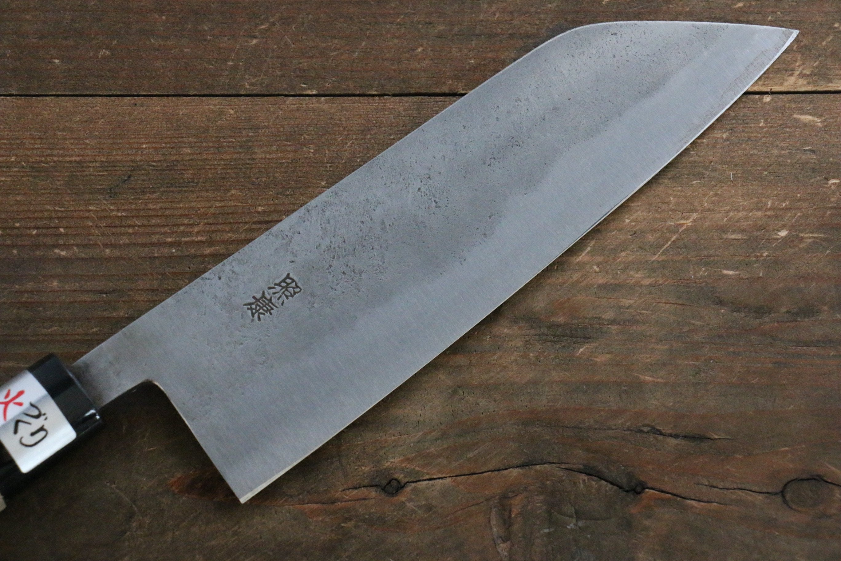 Fujiwara Teruyasu White Steel No.1 Nashiji Santoku 180mm with Magnolia Handle - Japanny - Best Japanese Knife