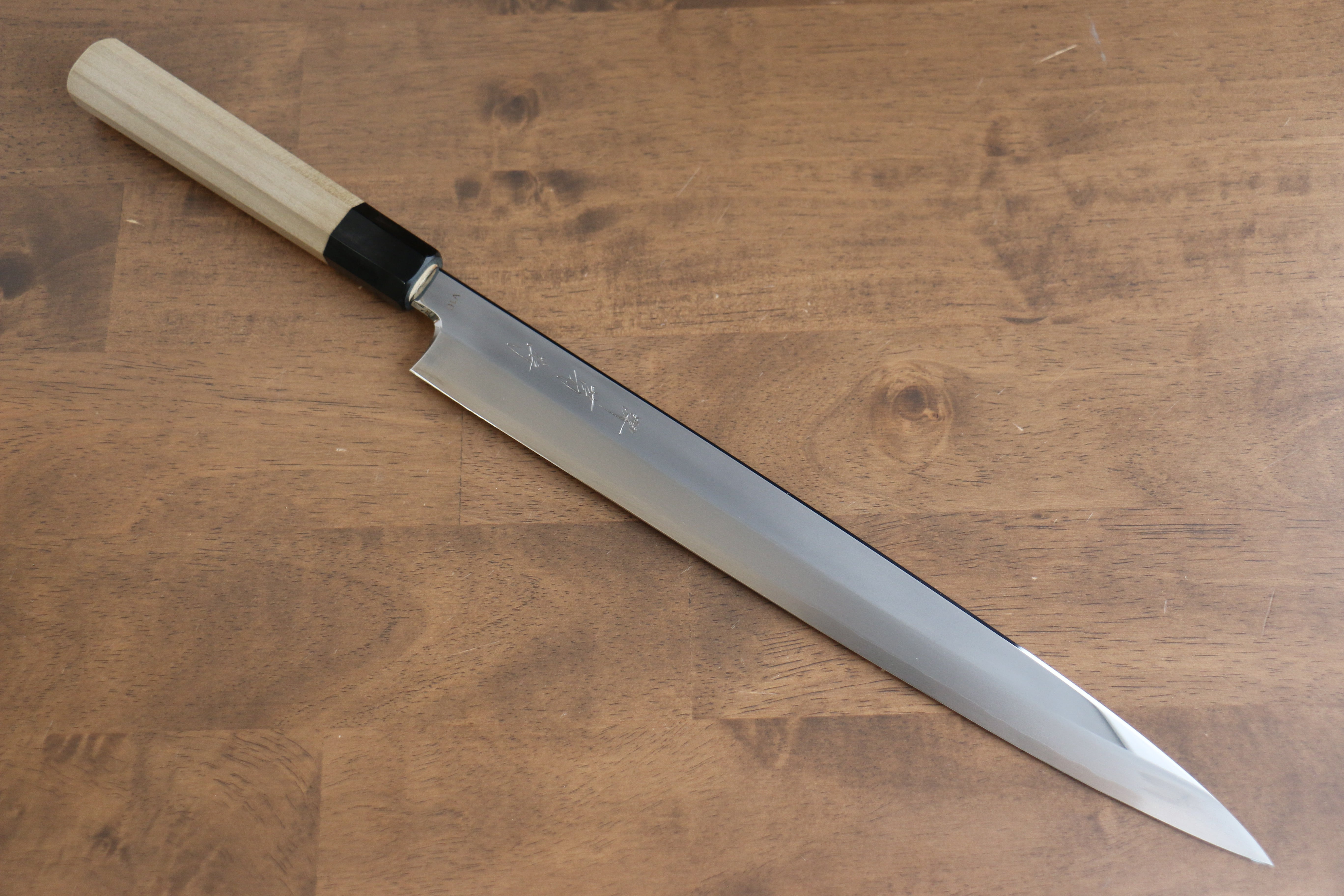 Sakai Kikumori VG10 Mirrored Finish Yanagiba 330mm Magnolia Handle - Japanny - Best Japanese Knife