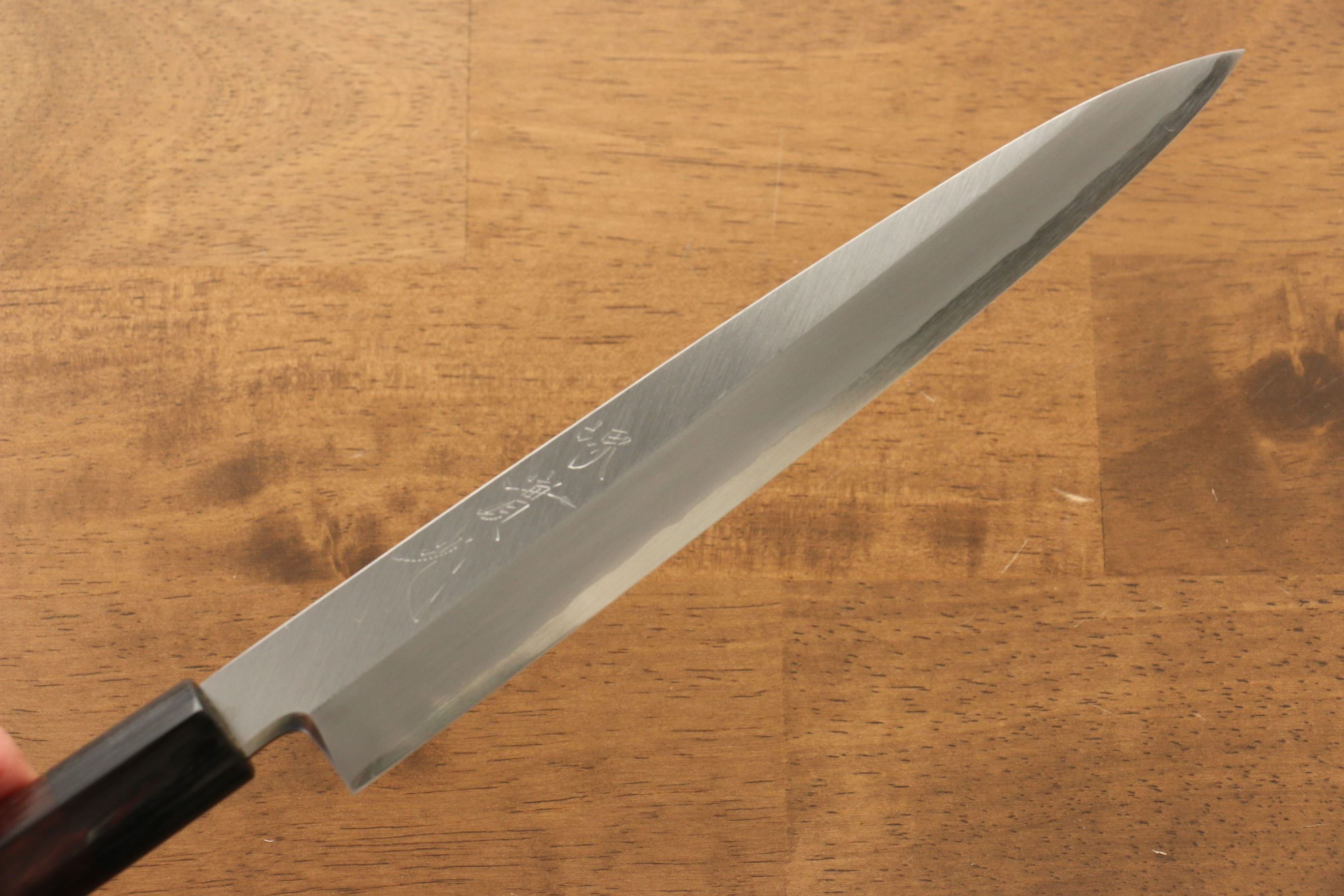 Jikko Silver Steel No.3 Yanagiba 210mm Shitan Handle - Japanny - Best Japanese Knife