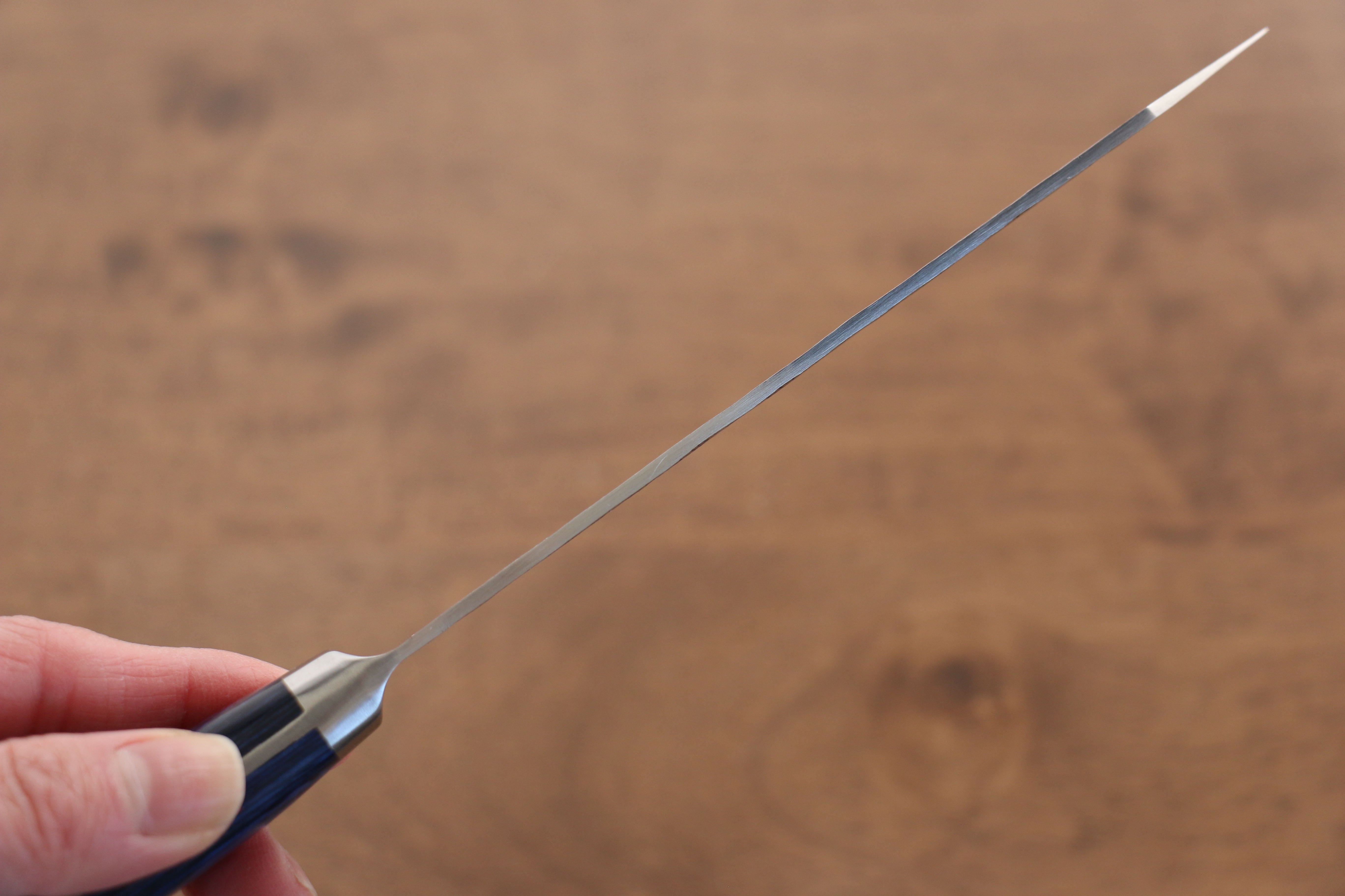 Seisuke Blue Steel No.2 Nashiji Kiritsuke Petty-Utility 145mm Blue Pakka wood Handle - Japanny - Best Japanese Knife