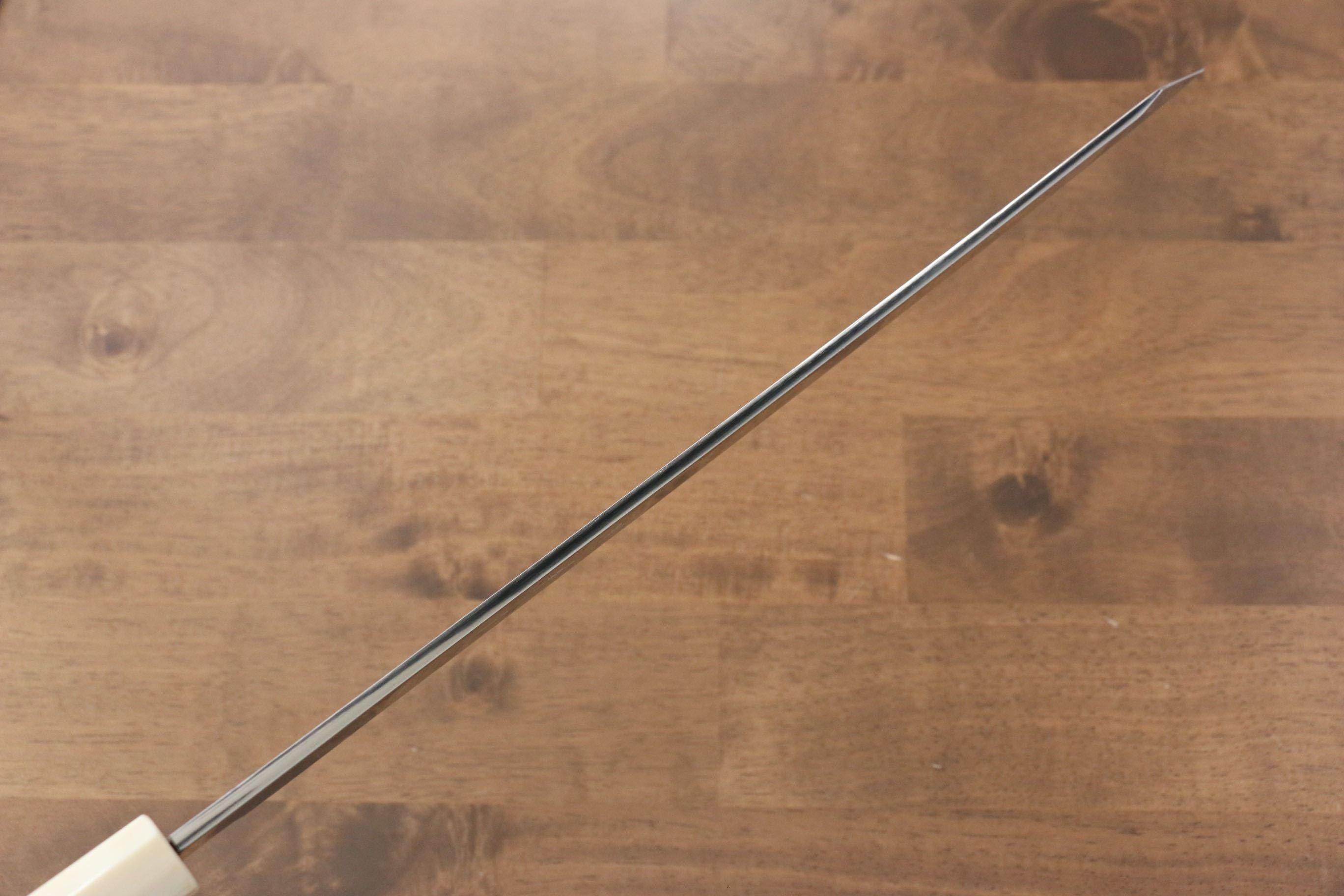 Jikko Silver Steel No.3 Mirrored Finish Kiritsuke Yanagiba 330mm Ebony with Ring Handle - Japanny - Best Japanese Knife