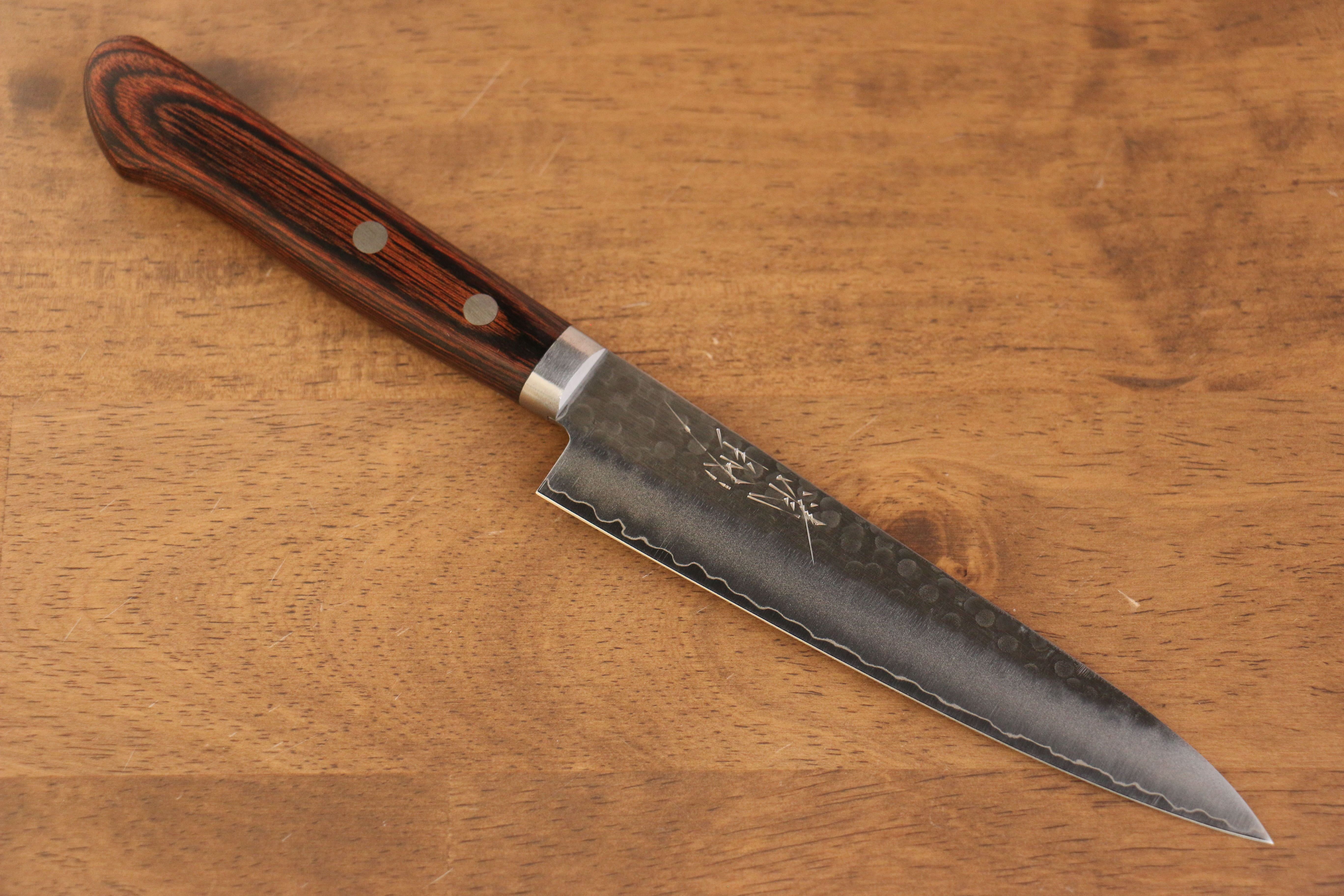 Seisuke Swedish Steel-stn Petty-Utility Mahogany Handle - Japanny - Best Japanese Knife