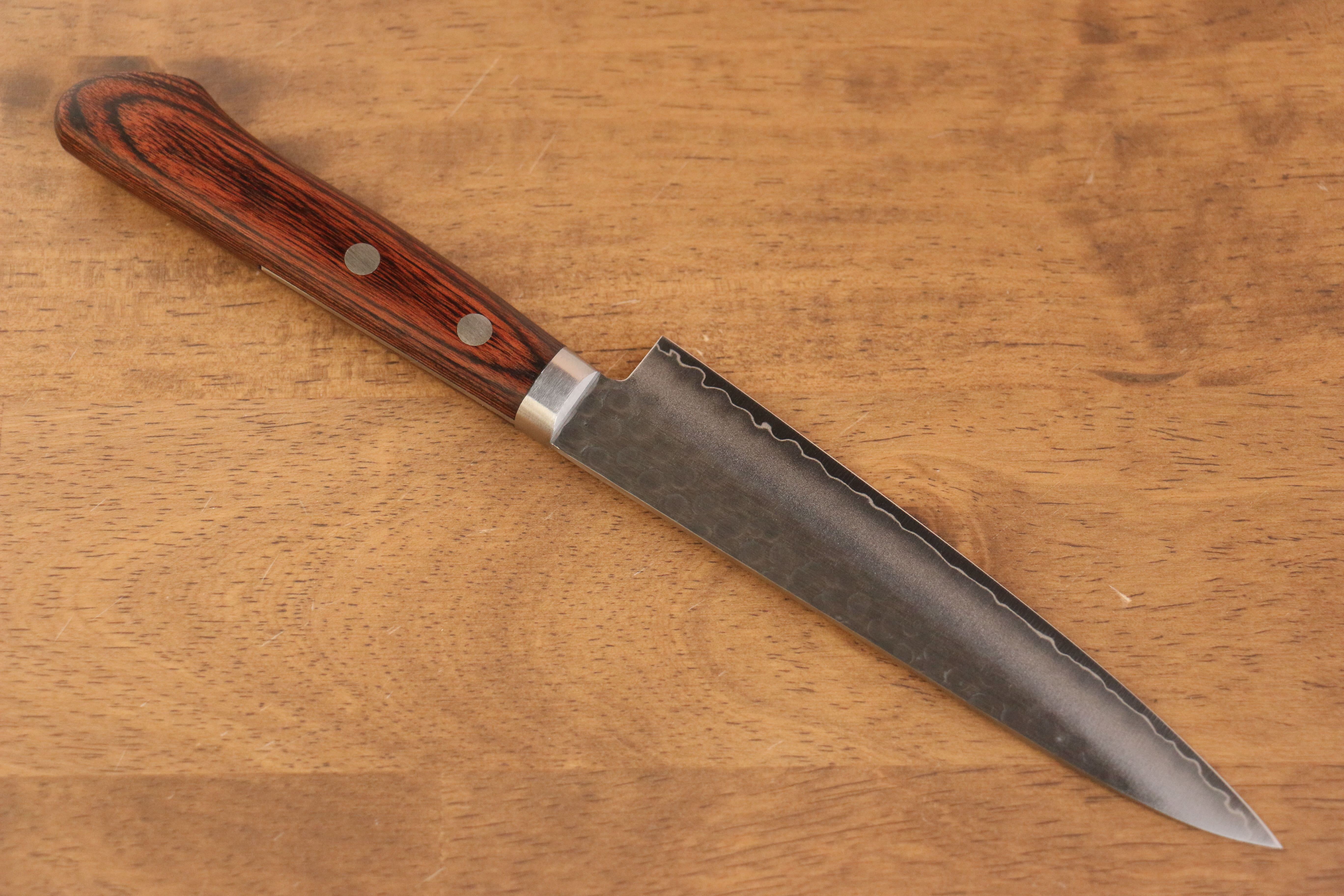 Seisuke Swedish Steel-stn Petty-Utility Mahogany Handle - Japanny - Best Japanese Knife