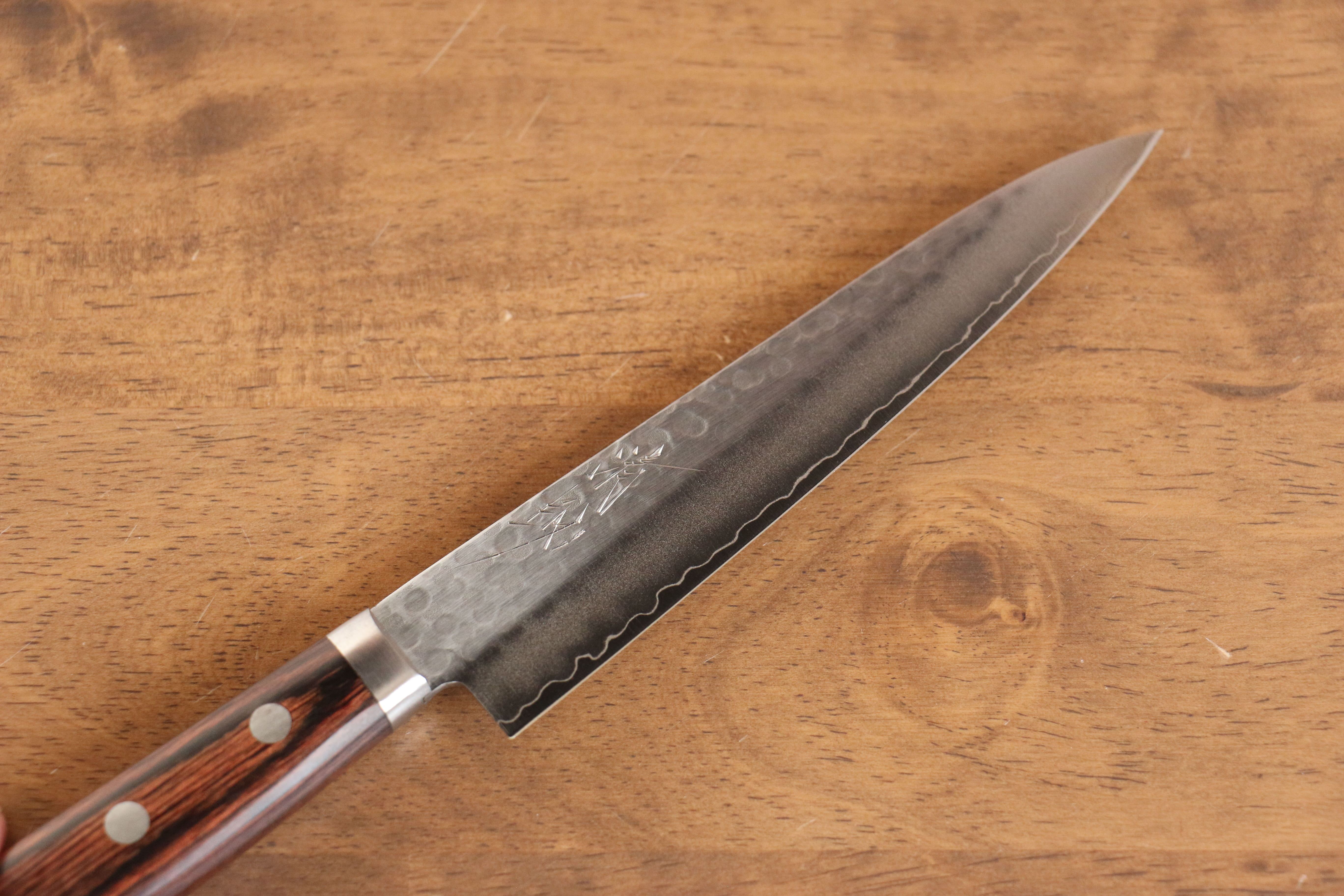 Seisuke Swedish Steel-stn Petty-Utility Mahogany Handle - Japanny - Best Japanese Knife