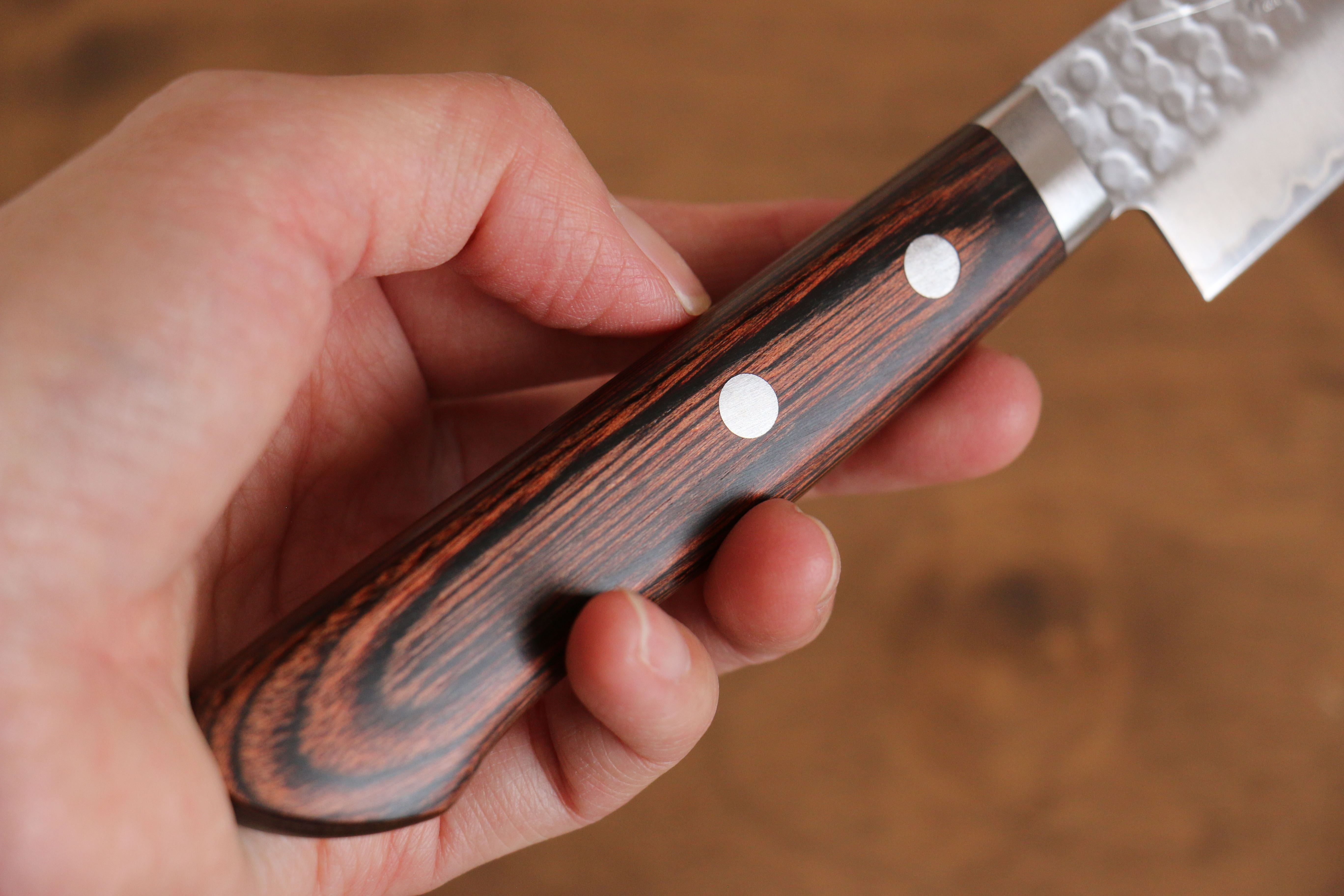 Seisuke Swedish Steel-stn Petty-Utility Mahogany Handle - Japanny - Best Japanese Knife