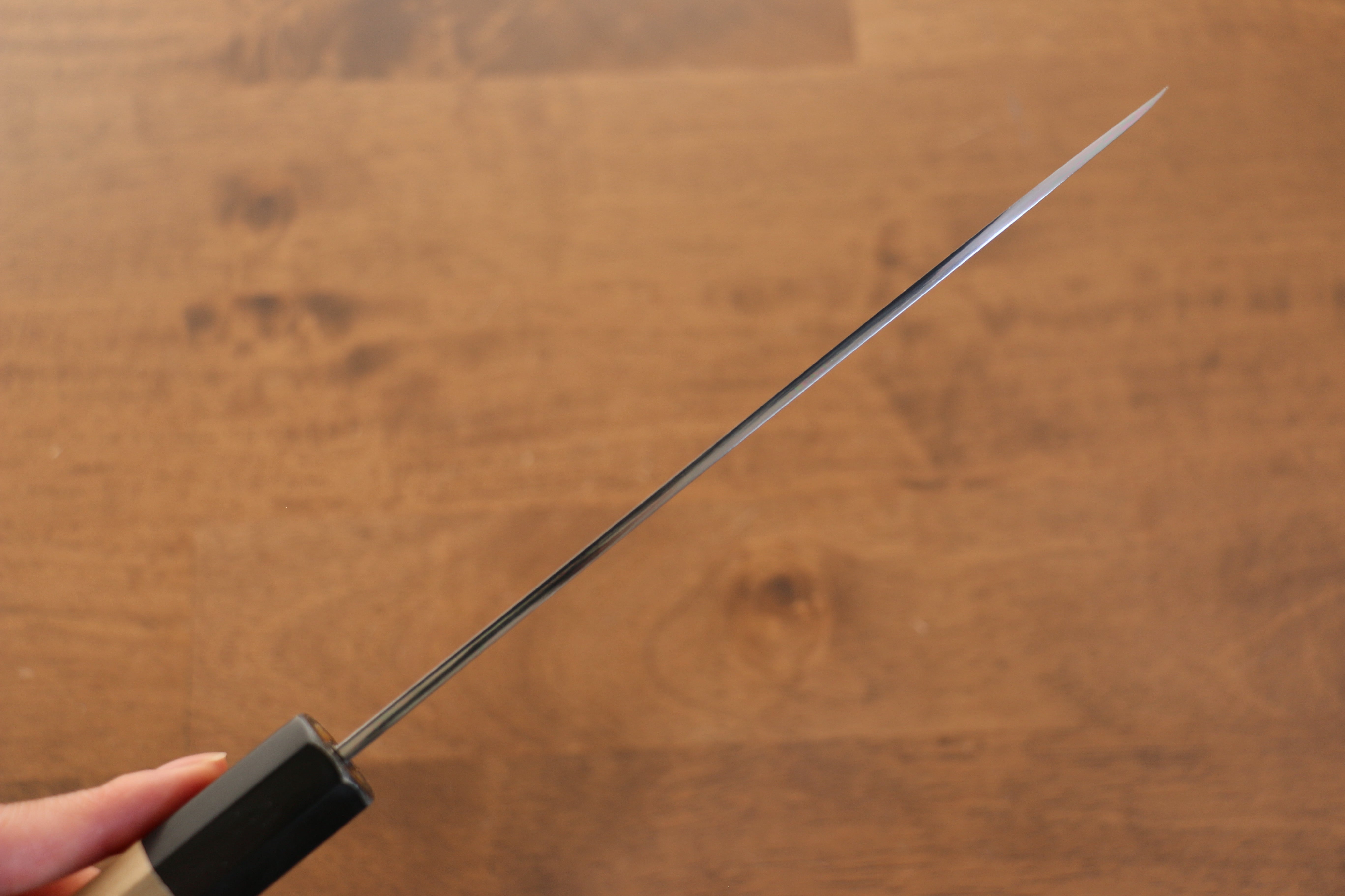 Jikko Arata White Steel No.2 Santoku 180mm Magnolia Handle - Japanny - Best Japanese Knife