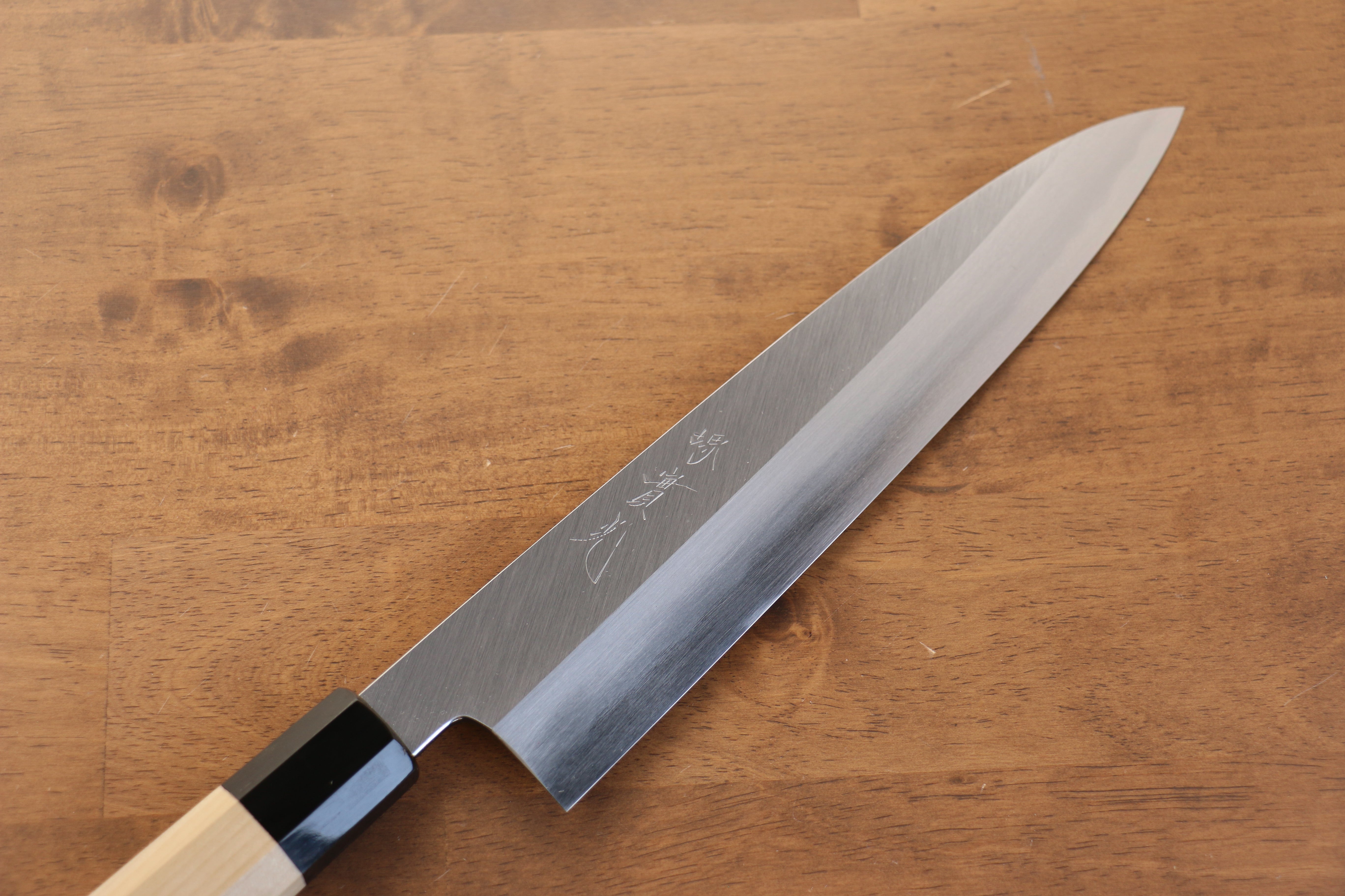 Jikko Arata White Steel No.2 Gyuto 240mm Magnolia Handle - Japanny - Best Japanese Knife
