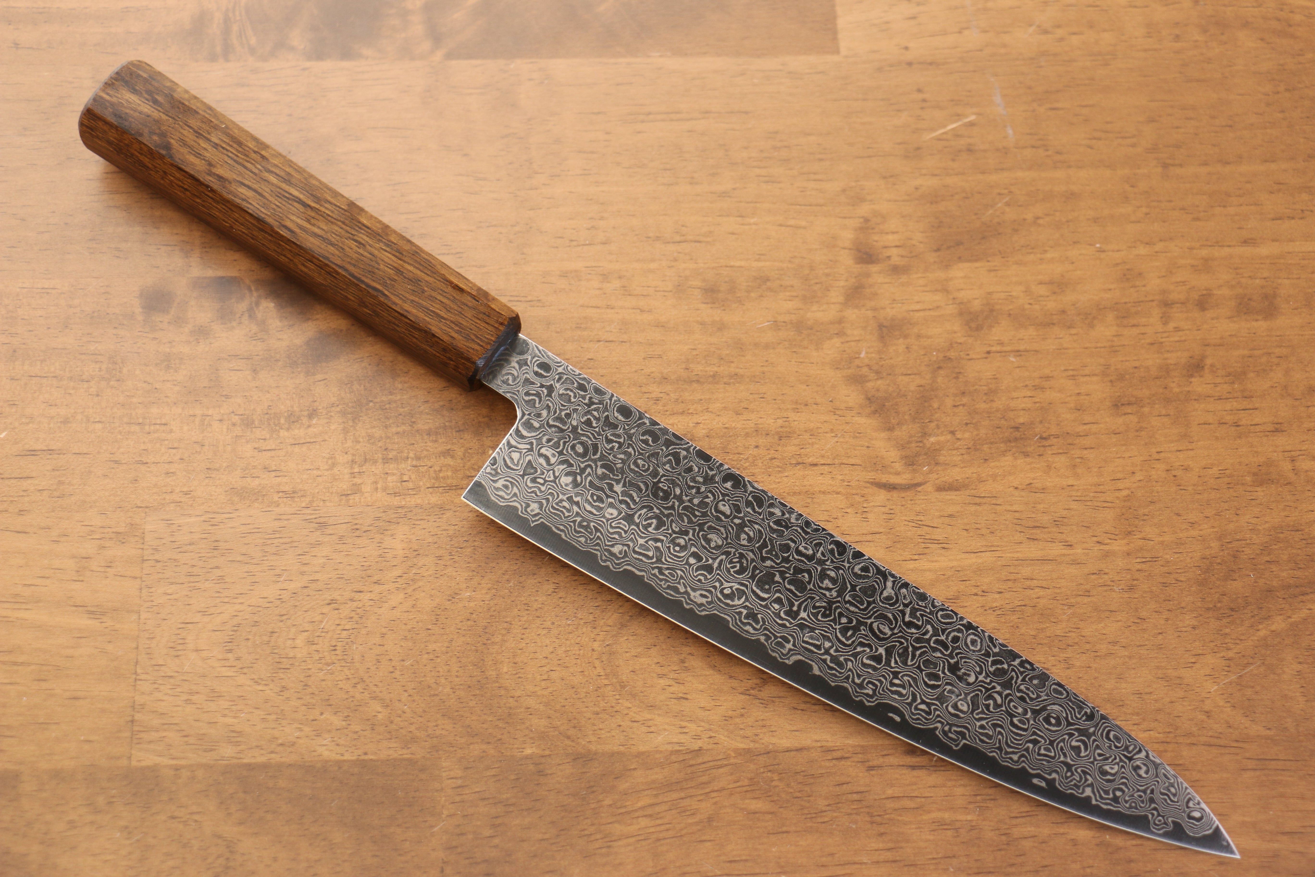 Seisuke ZA-18 Mirrored Finish Damascus Gyuto 210mm Oak Handle - Japanny - Best Japanese Knife