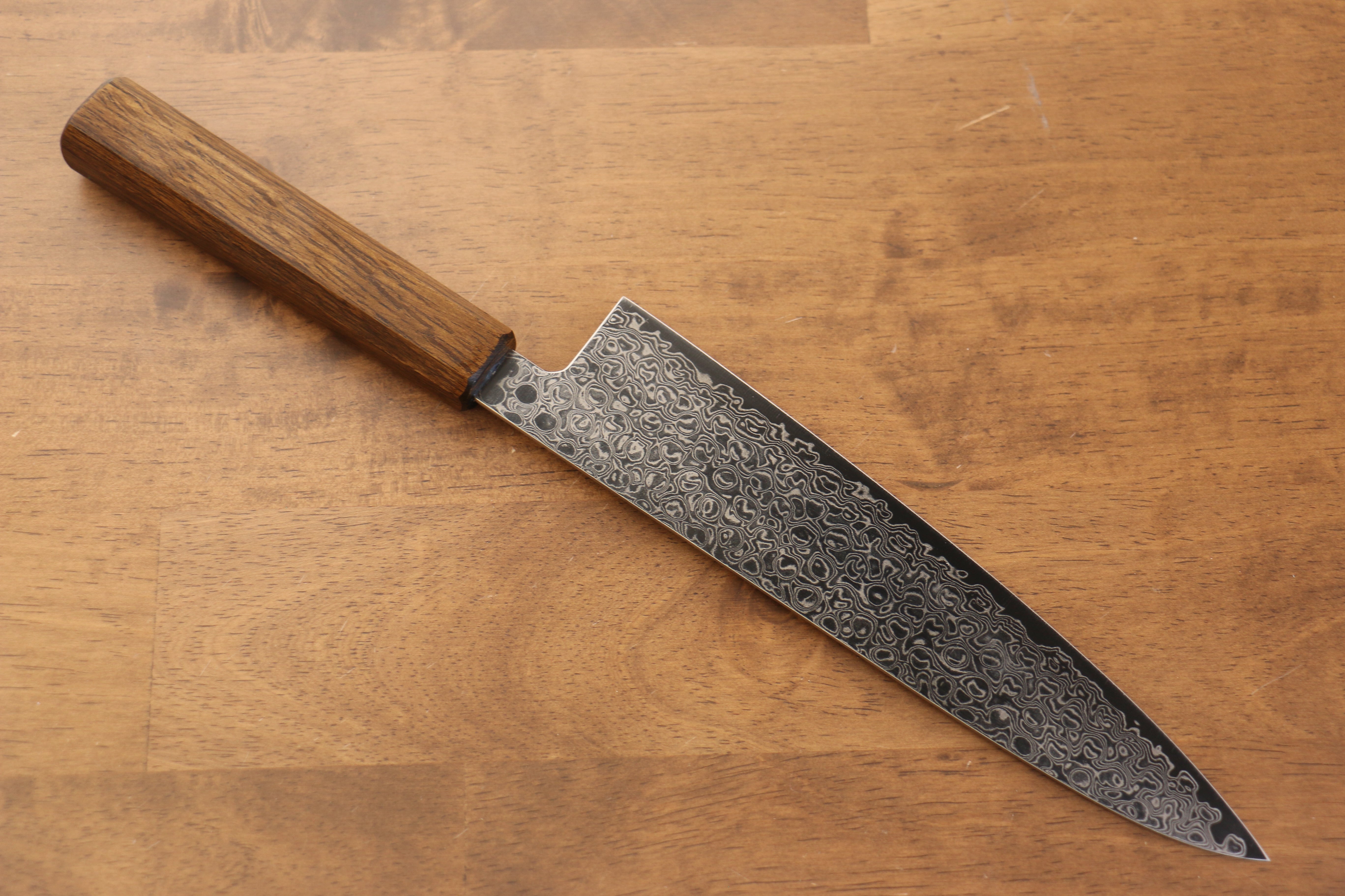Seisuke ZA-18 Mirrored Finish Damascus Gyuto 210mm Oak Handle - Japanny - Best Japanese Knife