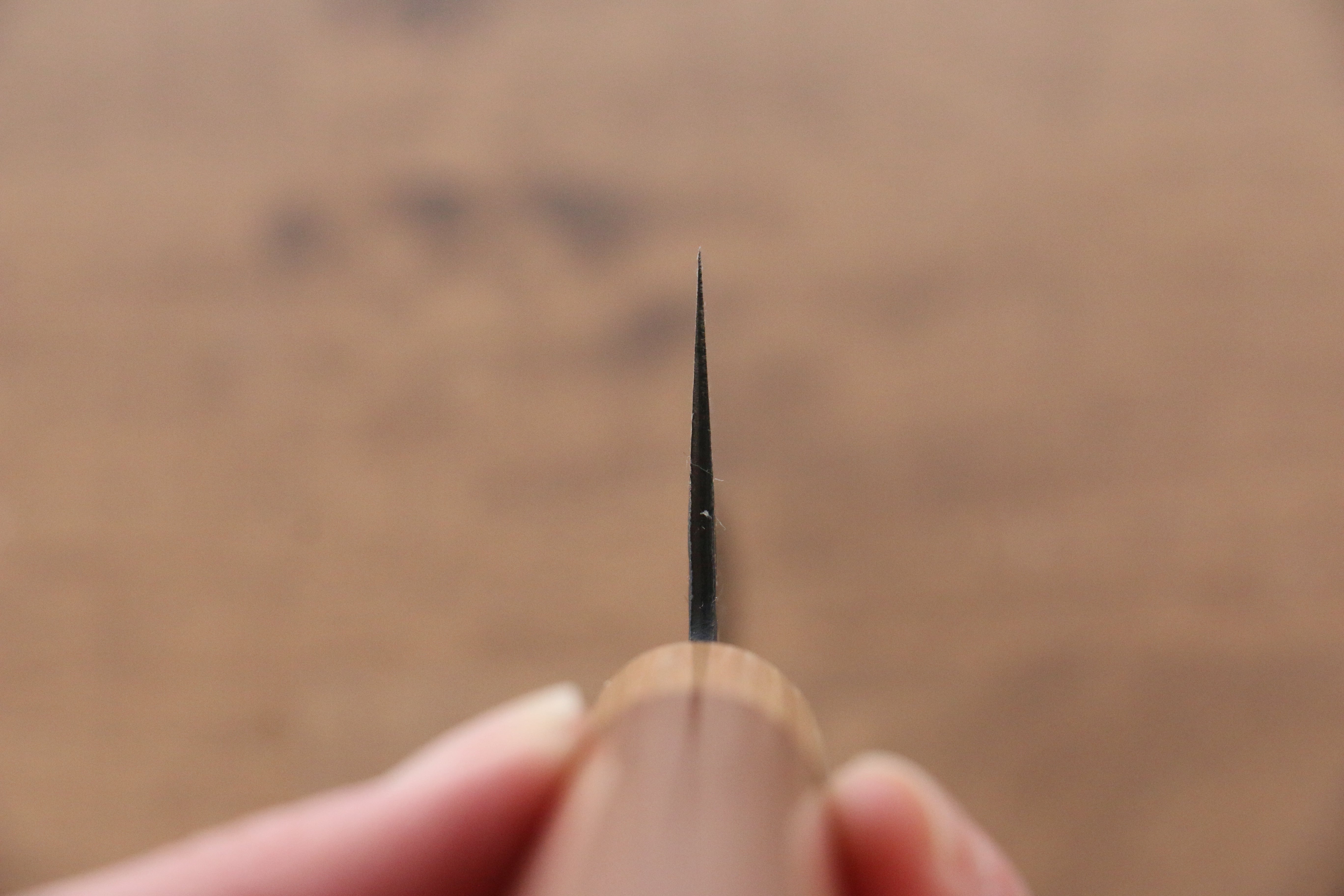 Seisuke Kokubyaku Blue Super Hammered Kurouchi Gyuto 210mm Morado Handle - Japanny - Best Japanese Knife