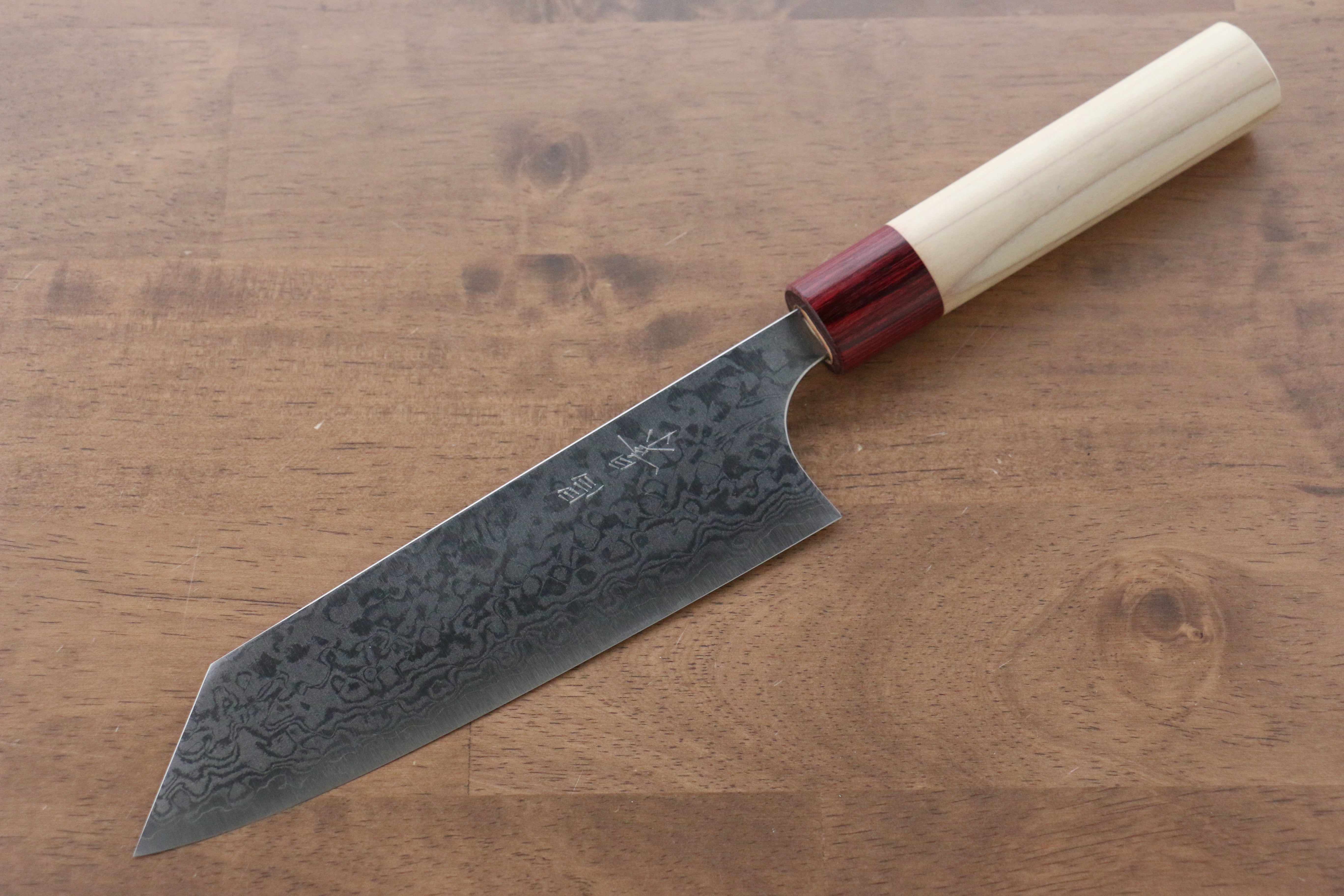 Masakage Kiri VG10 Damascus Bunka 170mm Magnolia Handle - Japanny - Best Japanese Knife