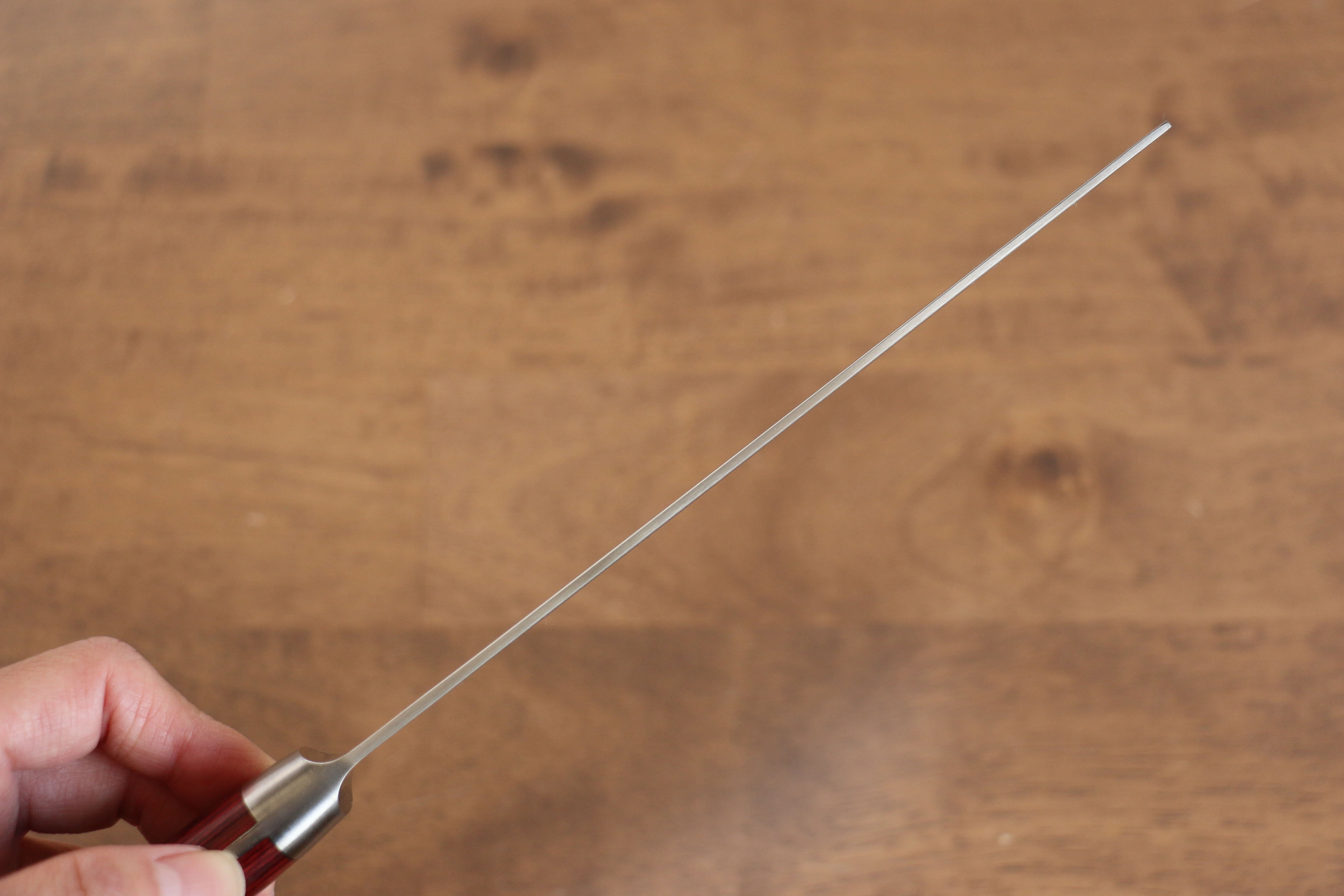 Seisuke VG10 33 Layer Mirrored Finish Damascus Nakiri 165mm Red Pakka wood Handle - Japanny - Best Japanese Knife