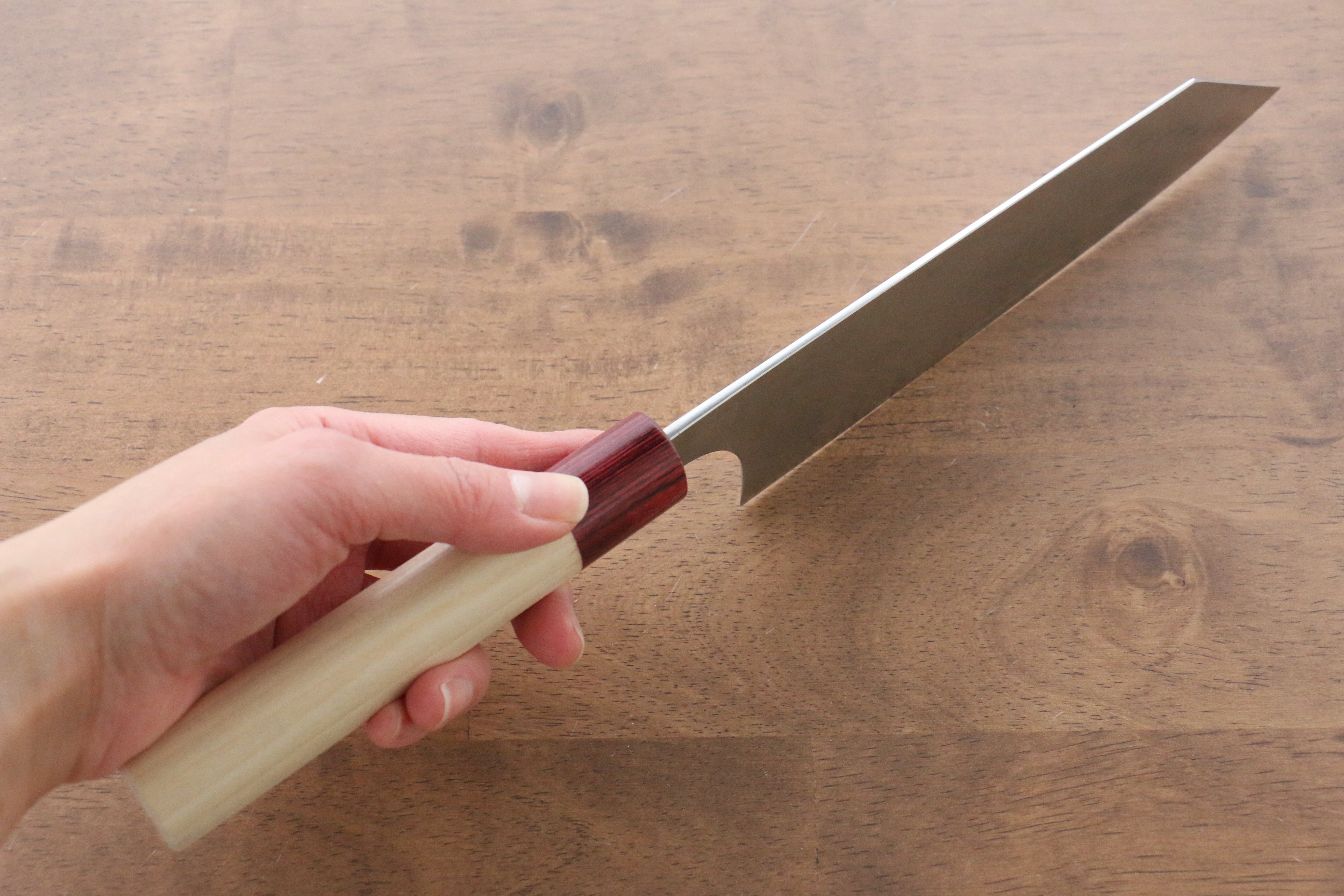 Masakage Kiri VG10 Damascus Bunka 170mm Magnolia Handle - Japanny - Best Japanese Knife