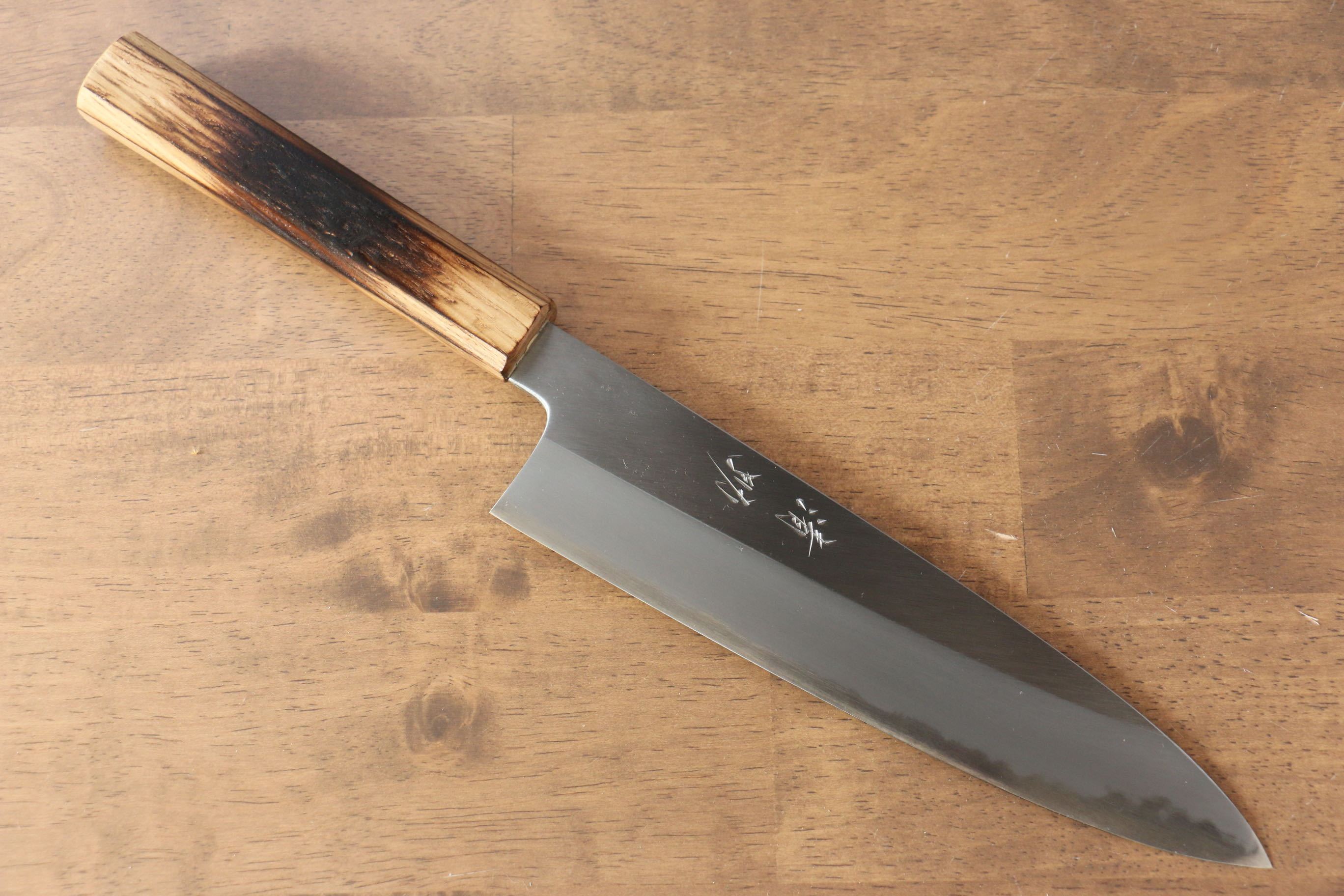 Seisuke White Steel No.2 Gyuto 240mm Burnt Oak (Mehakkaku) Handle - Japanny - Best Japanese Knife