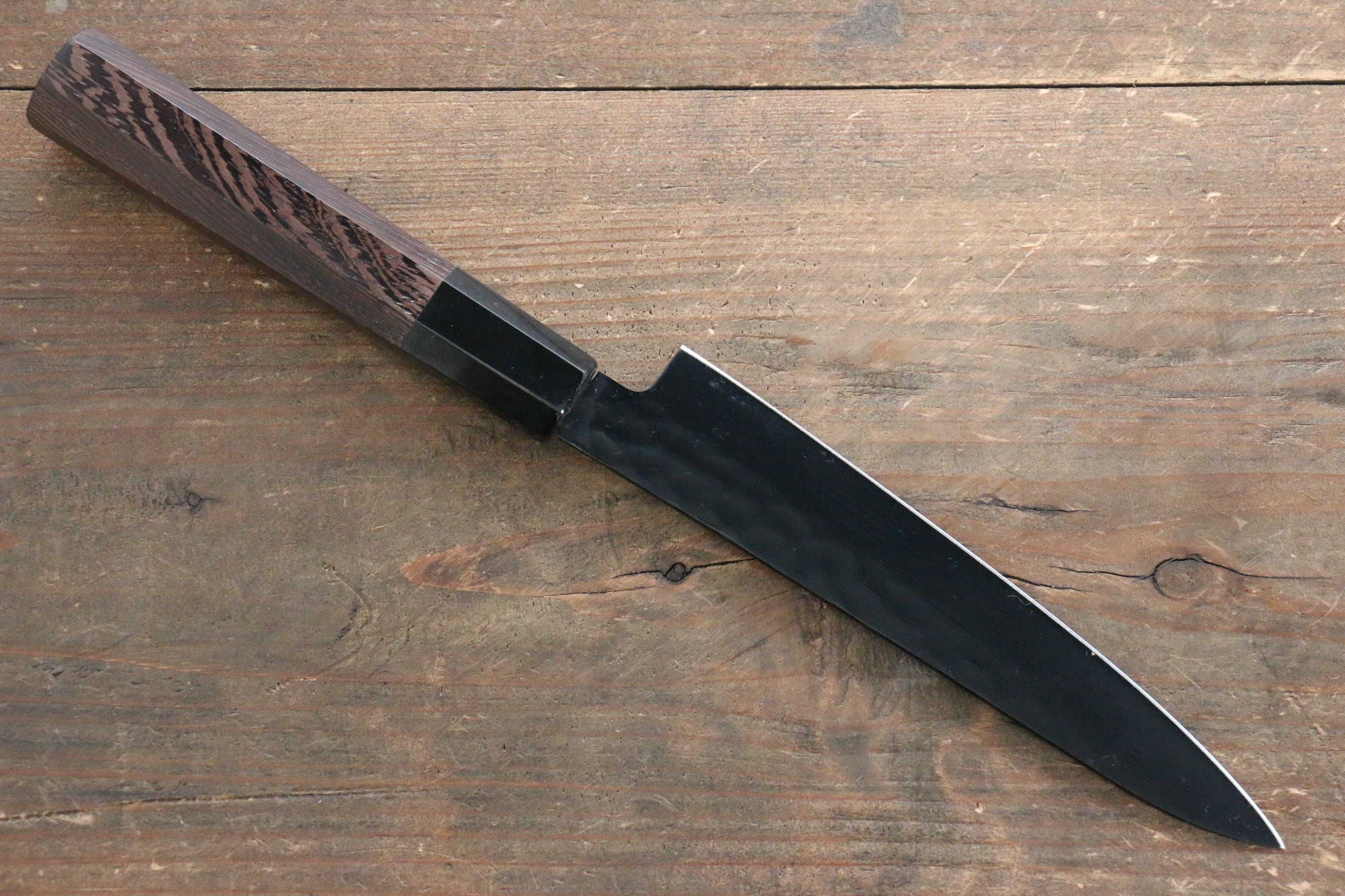 Sakai Takayuki Sakai Takayuki Kurokage VG10 Hammered Teflon Coating Gyuto, Santoku & Petty 150mm with Wenge Handle Set - Japanny - Best Japanese Knife