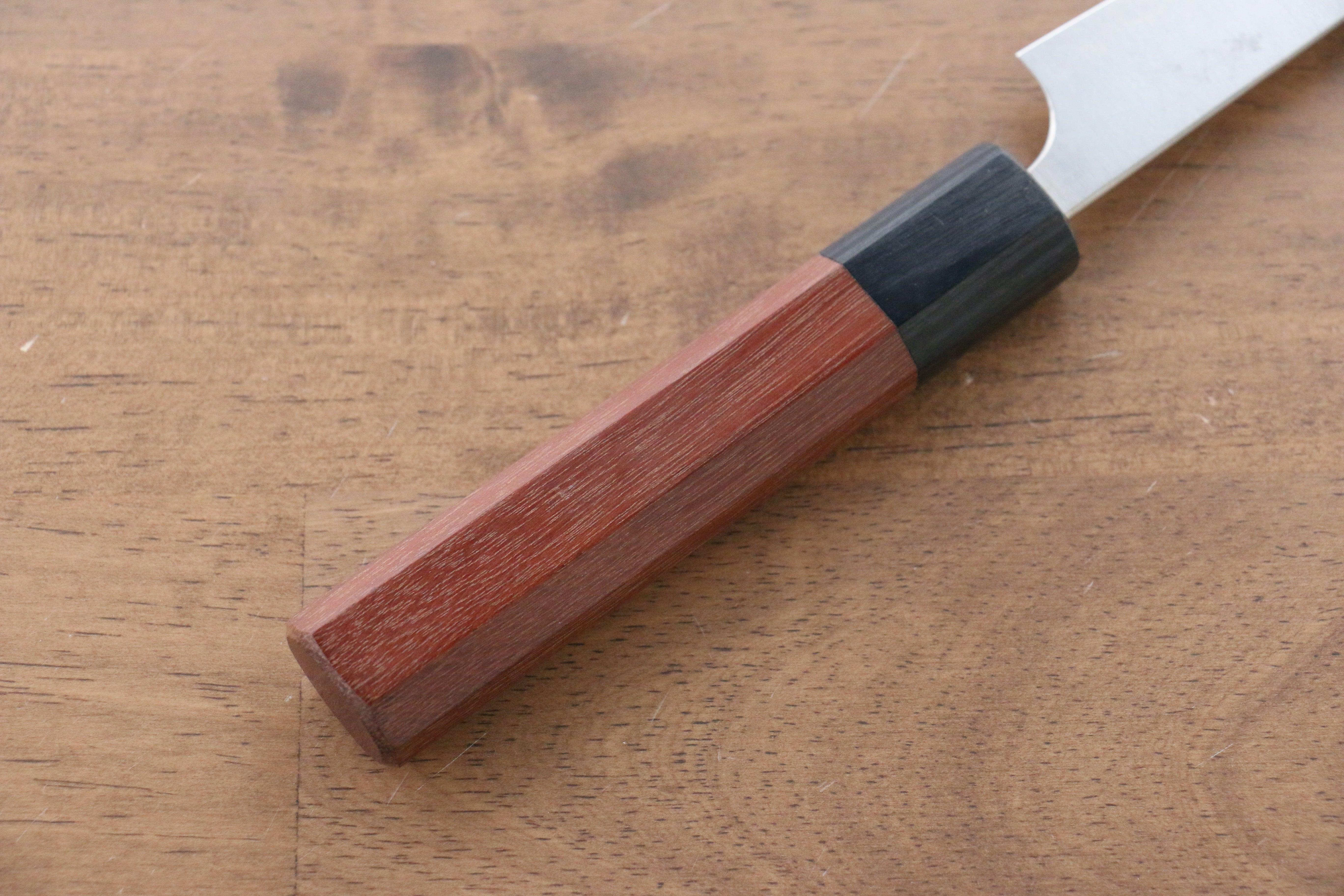 Shibata Takayuki Koutetsu Blue Super Petty-Utility 80mm Jarrah Handle - Japanny - Best Japanese Knife