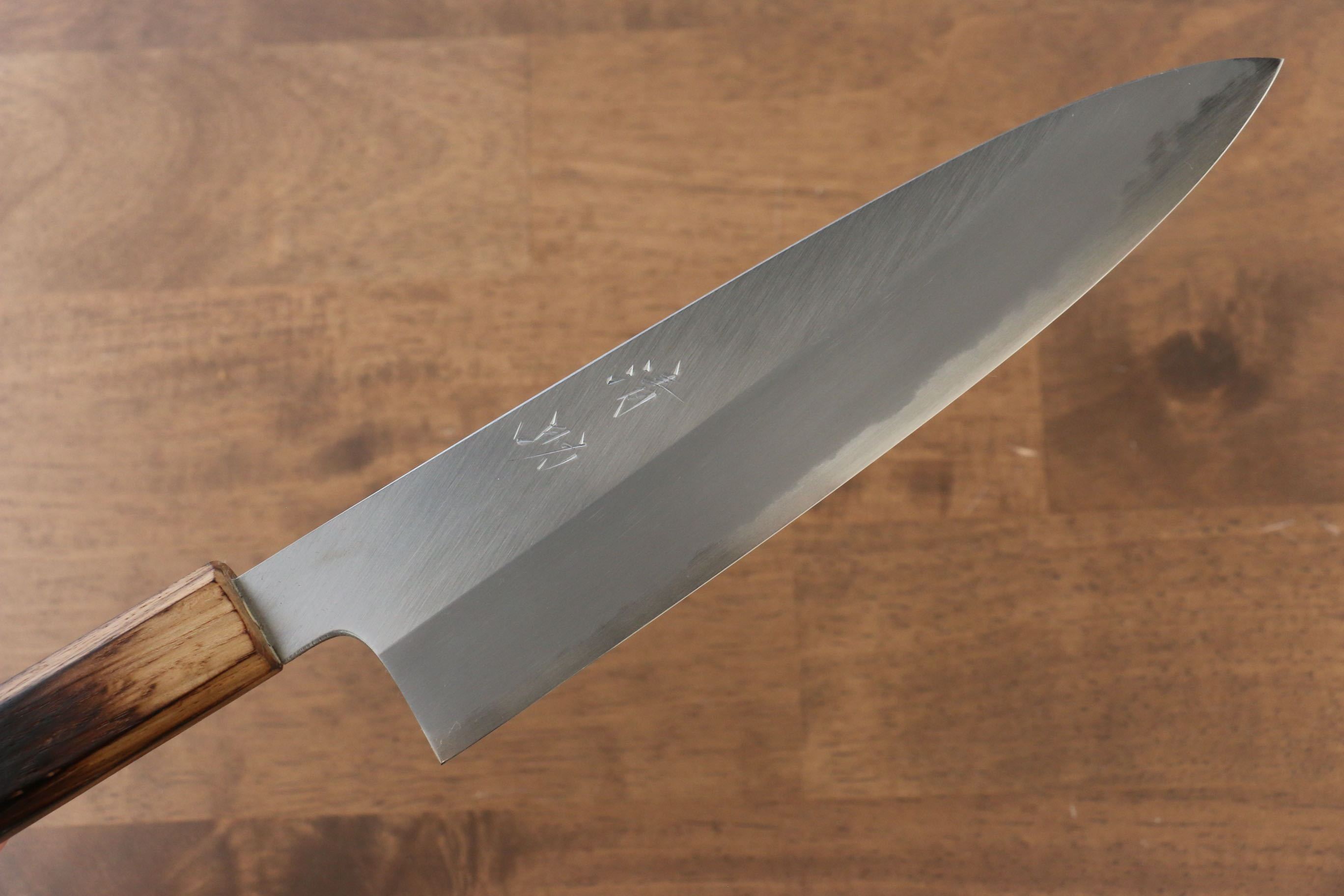 Seisuke White Steel No.2 Gyuto 210mm Burnt Oak (Mehakkaku) Handle - Japanny - Best Japanese Knife