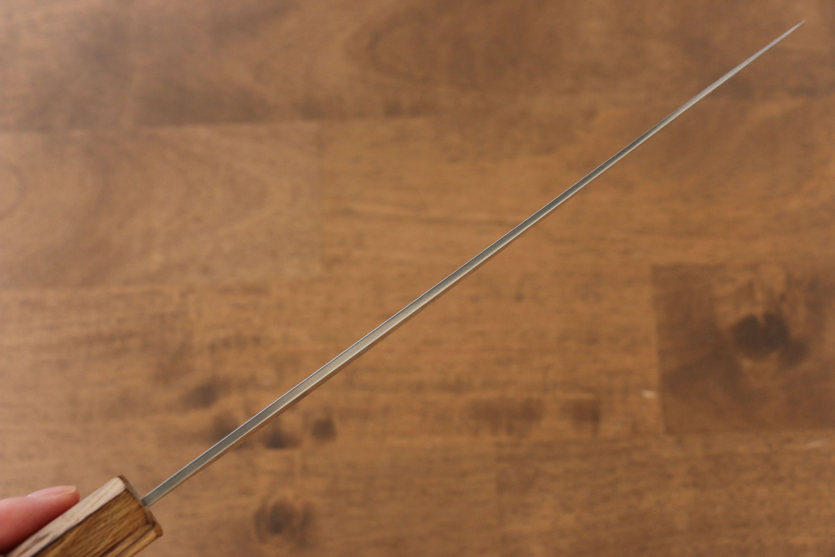 Seisuke White Steel No.2 Gyuto 210mm Burnt Oak (Mehakkaku) Handle - Japanny - Best Japanese Knife