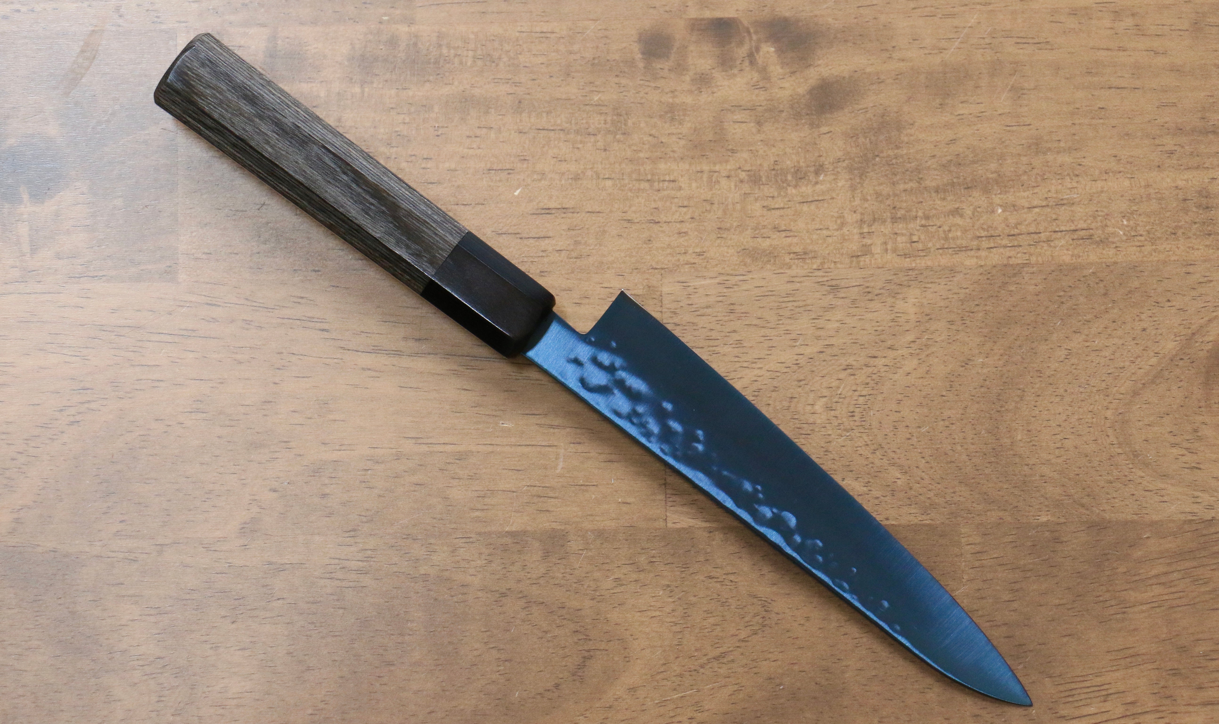 Seisuke SK-85 Ion plating Hammered Petty-Utility 150mm Gray Pakka wood Handle - Japanny - Best Japanese Knife