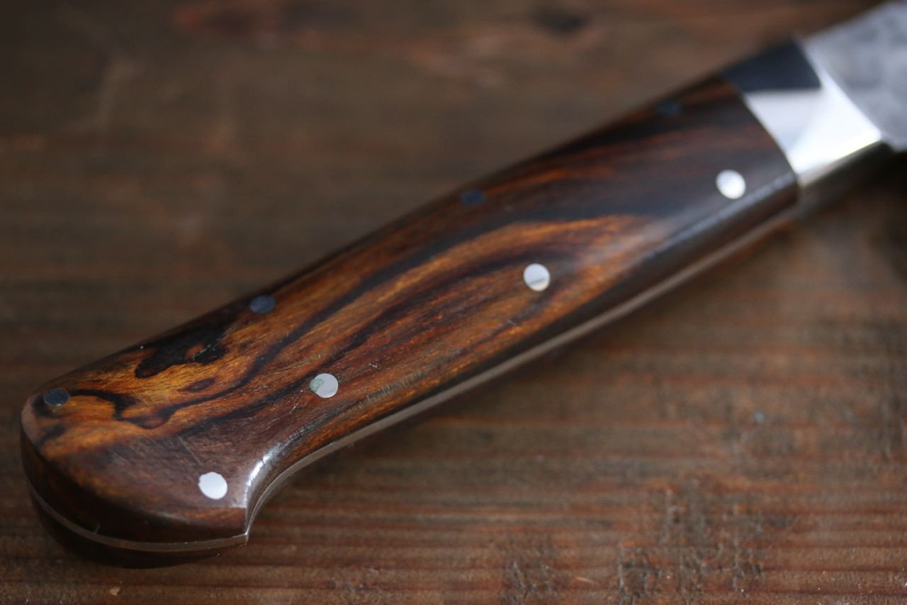 Sakai Takayuki VG10 17 Layer Damascus Santoku 180mm Desert Ironwood Handle - Japanny - Best Japanese Knife