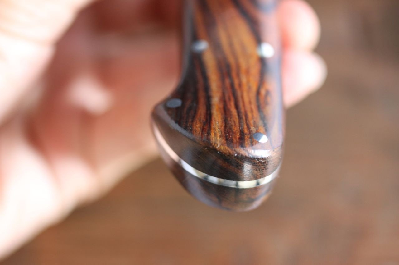 Sakai Takayuki VG10 17 Layer Damascus Santoku 180mm Desert Ironwood Handle - Japanny - Best Japanese Knife