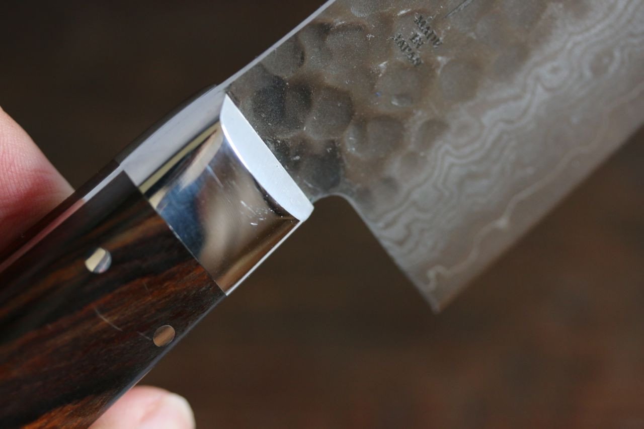Sakai Takayuki VG10 17 Layer Damascus Santoku 180mm Desert Ironwood Handle - Japanny - Best Japanese Knife