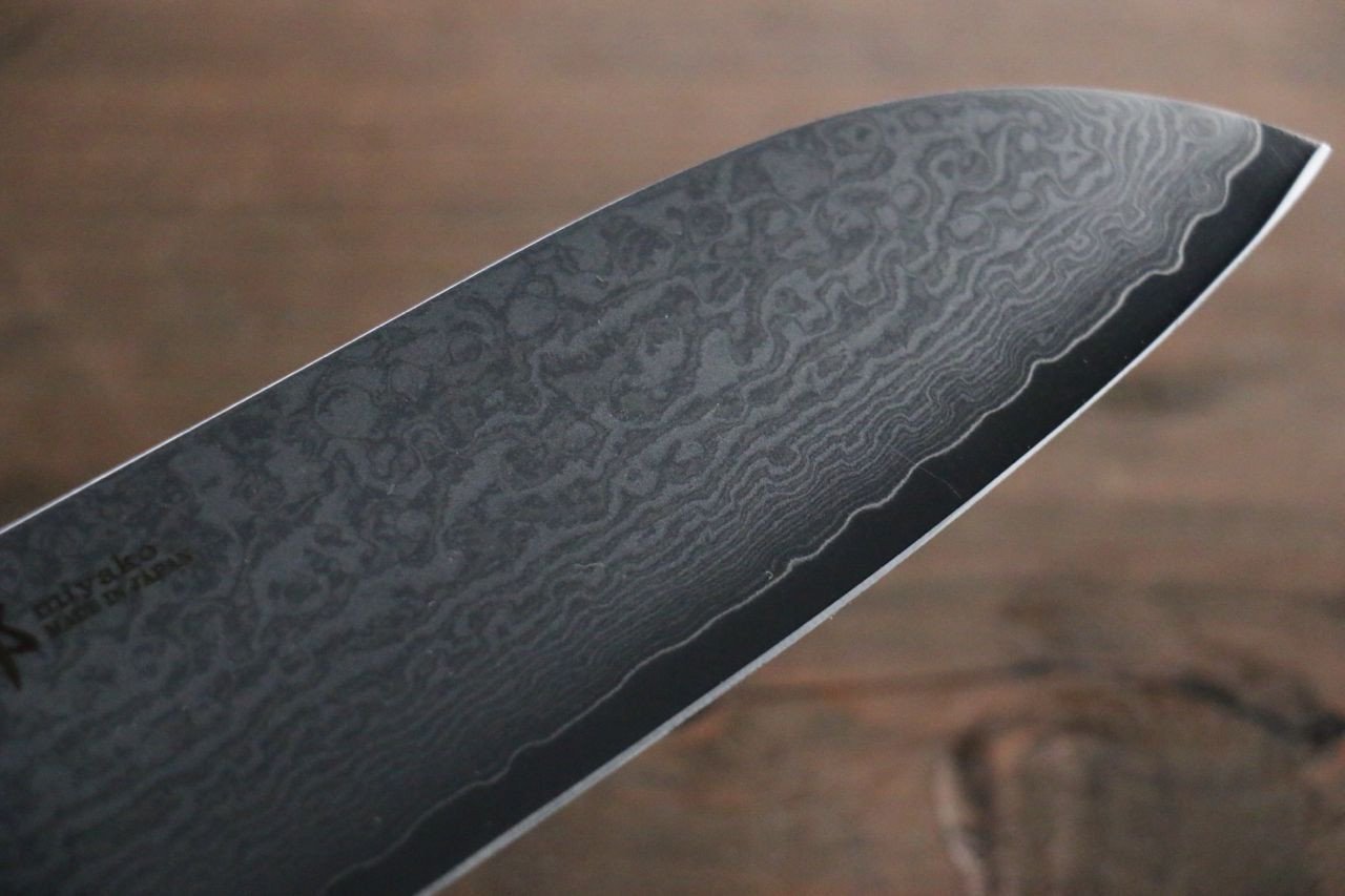 Miyako AUS8 33 Layer Damascus Santoku 165mm - Japanny - Best Japanese Knife