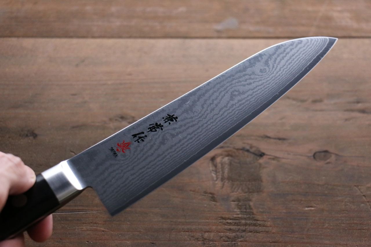 Kanetsune VG10 33 Layer Damascus Santoku 180mm Pakka wood Handle - Japanny - Best Japanese Knife
