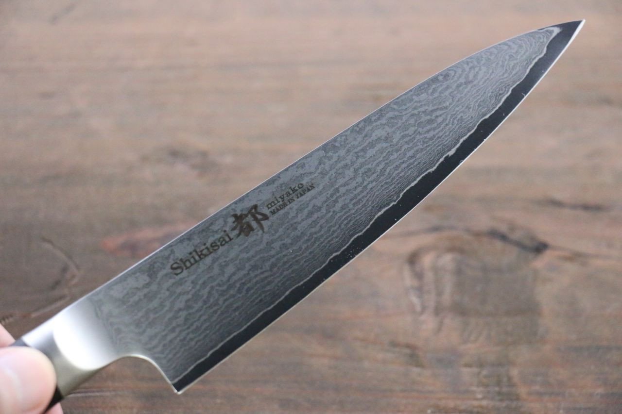 Miyako AUS8 33 Layer Damascus Petty-Utility 130mm - Japanny - Best Japanese Knife